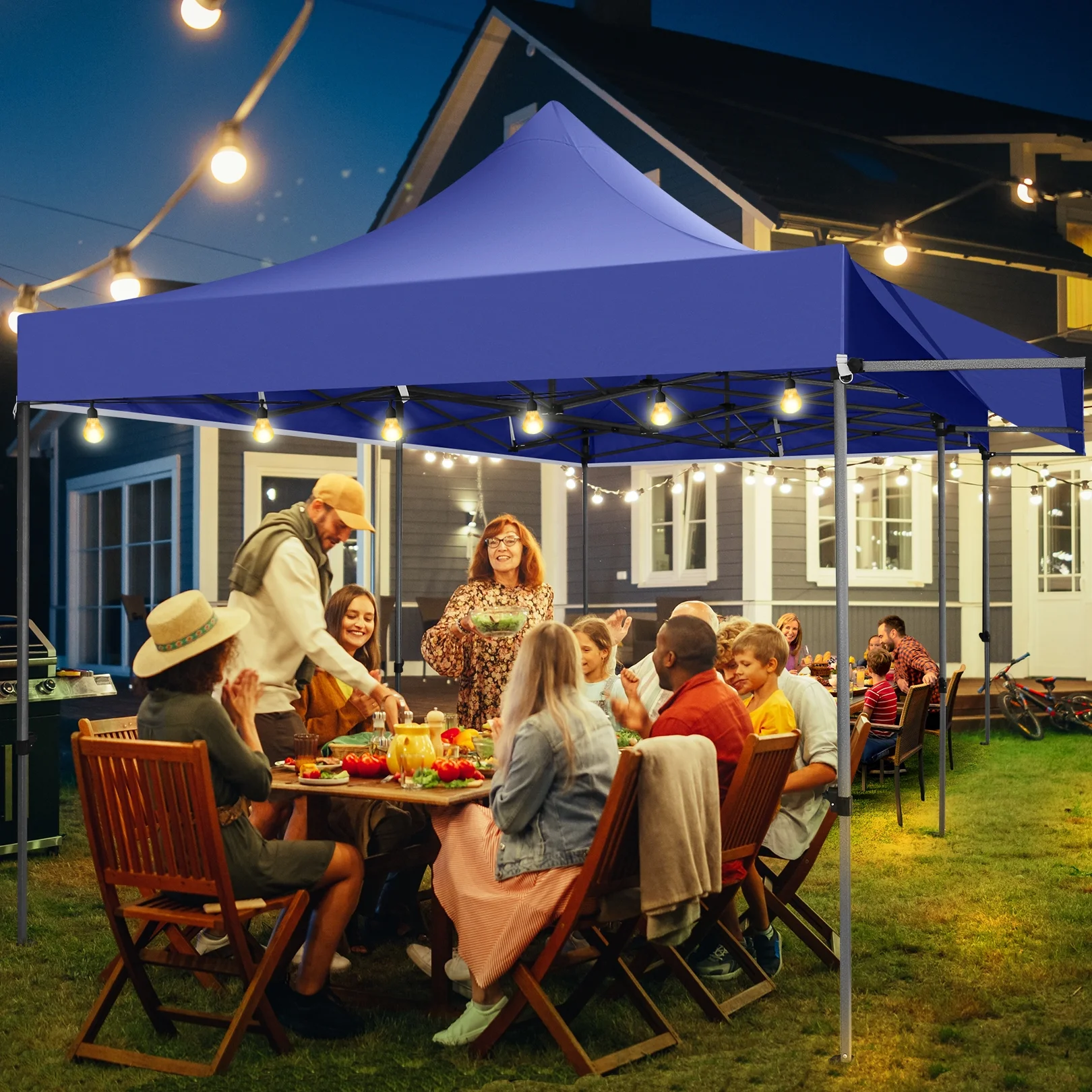 COBIZI 10x20 Pop Up Canopy Heavy Duty Party Tent with Removable Awning and Sidewalls,Easy Up Outdoor Wedding Canopy,Gazebo All Season Windproof&Waterproof with Roller Bag UPF 50+,Black - Image 35