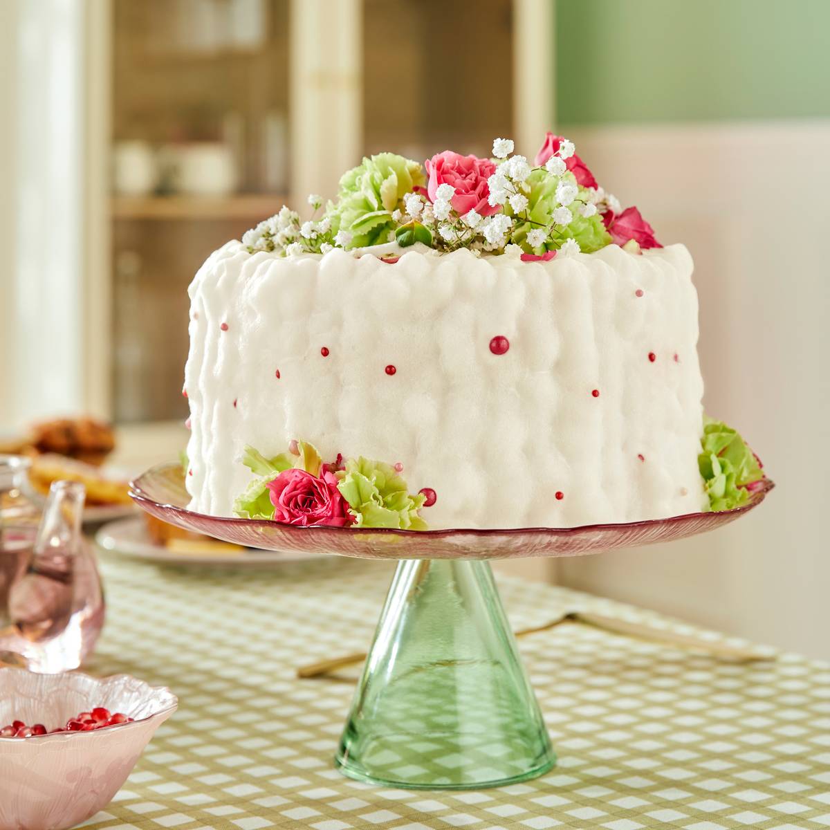 Display Stand "Rose Flower" Glass, D.28 cm