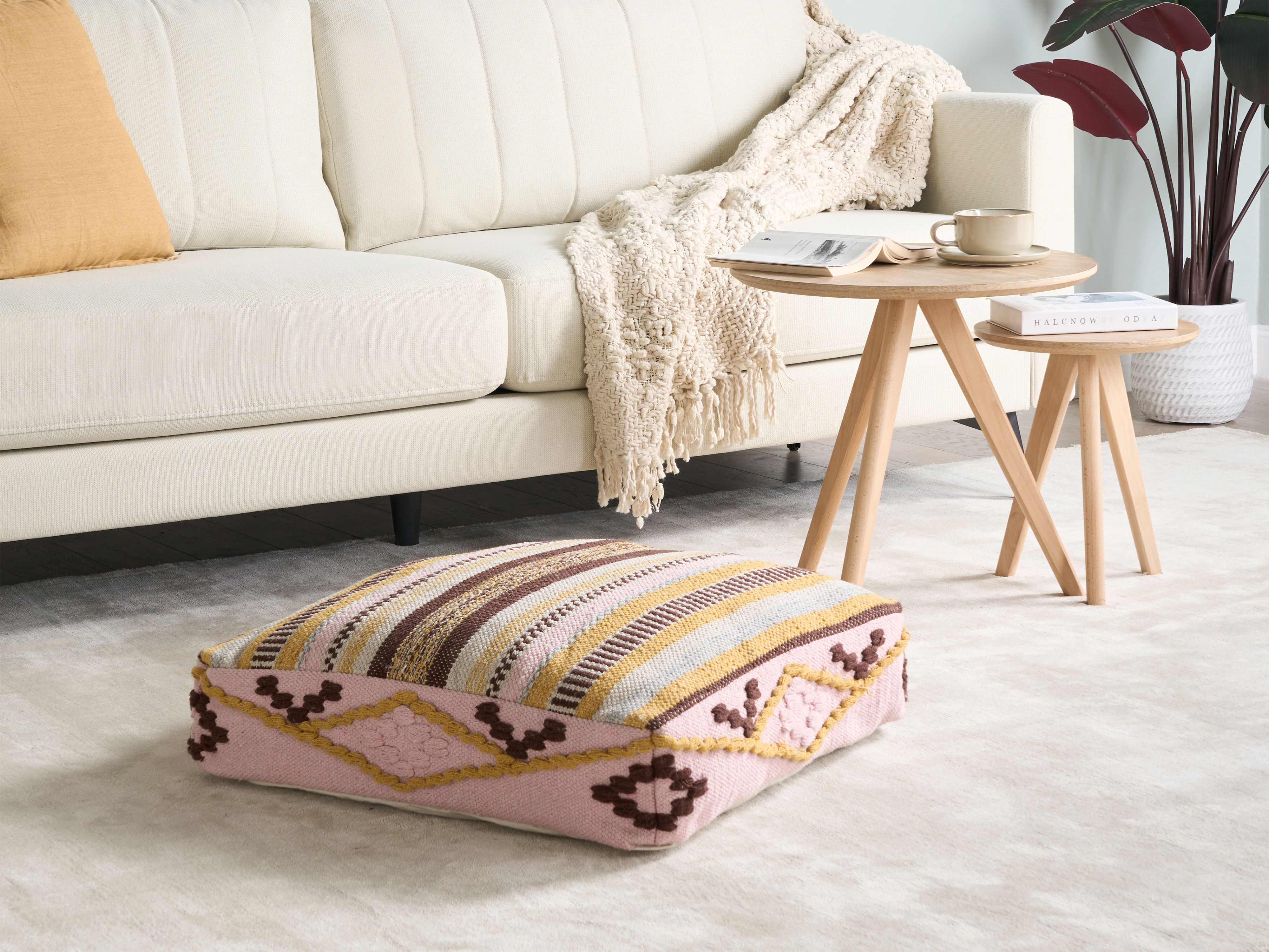 Pouffe MAPLE Cotton Multicolour