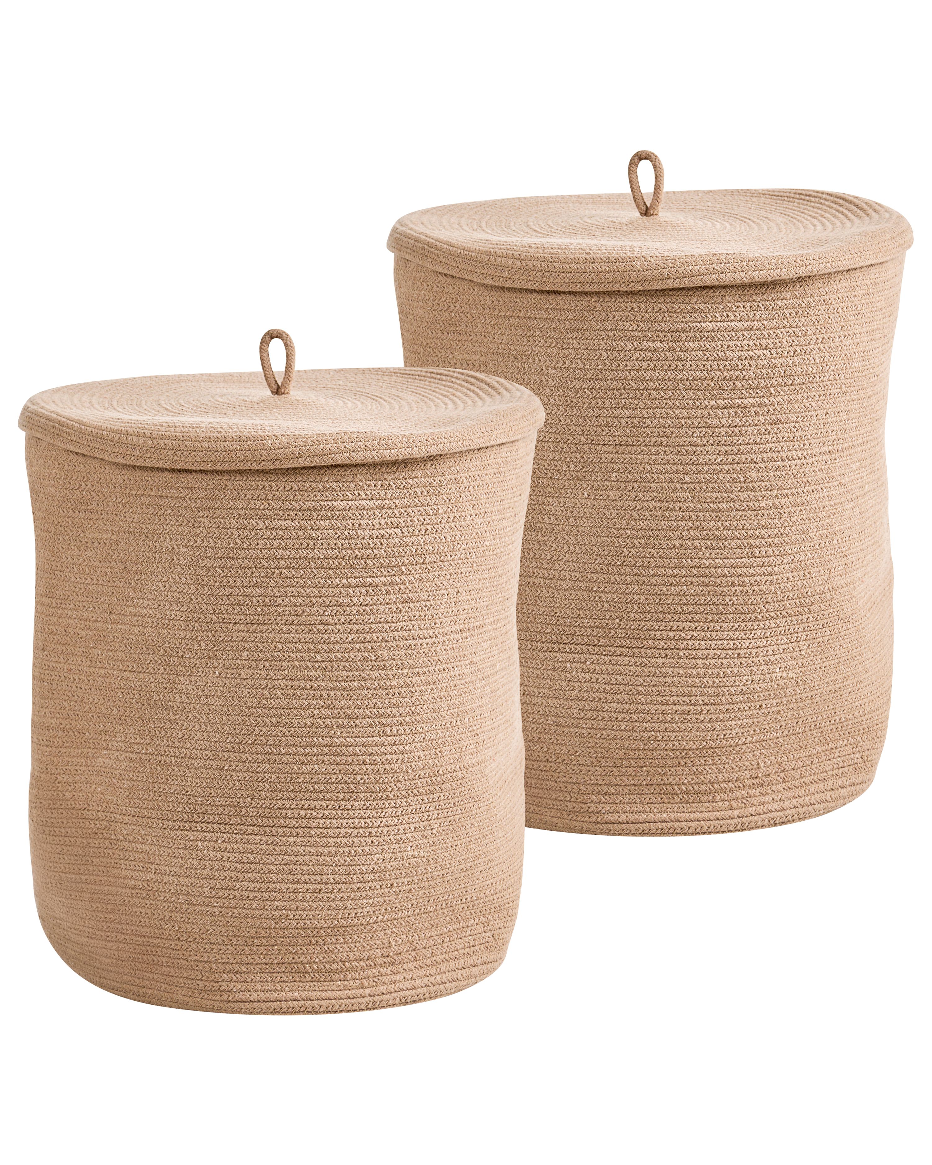 Set of 2 Baskets SILOPI Cotton Beige