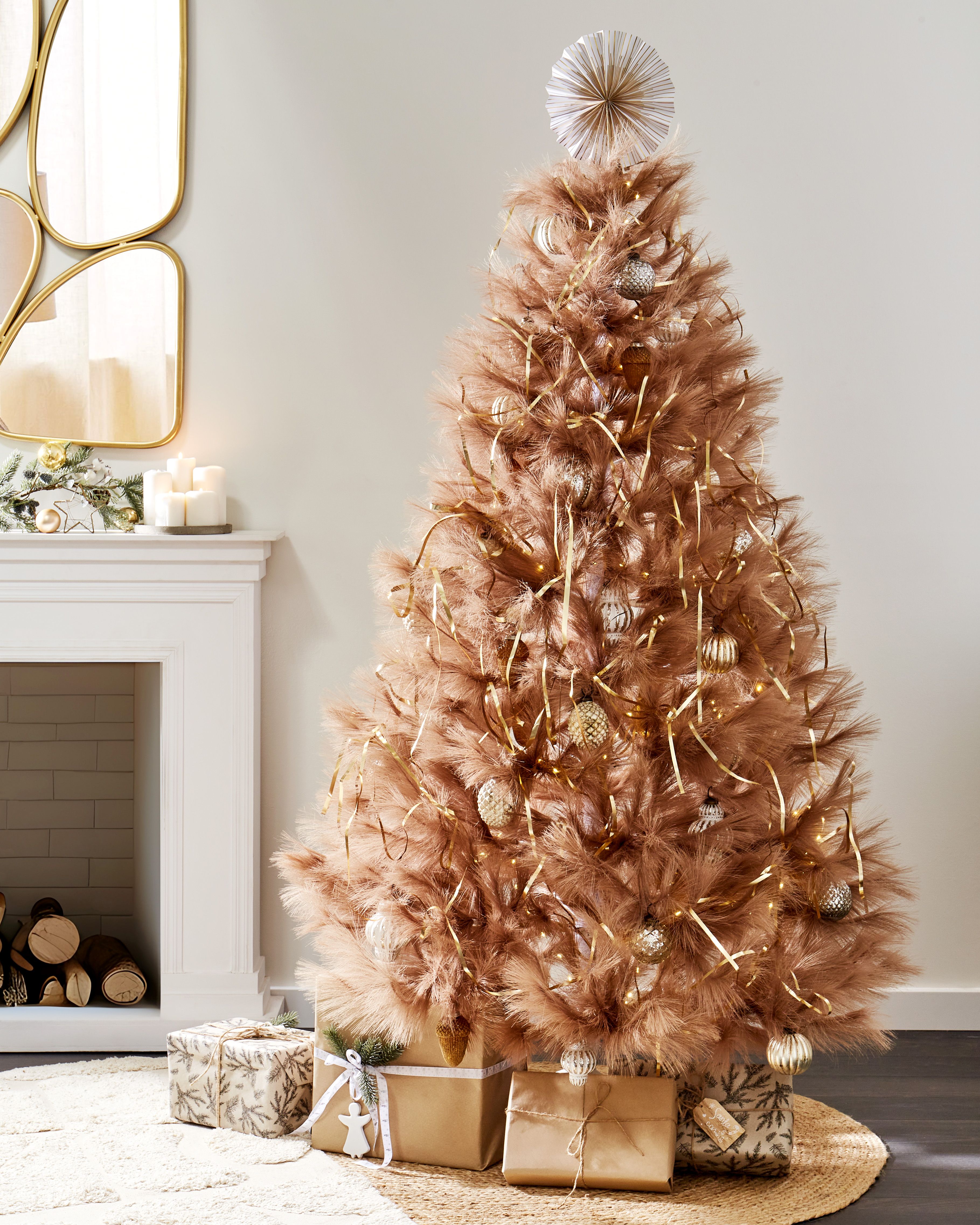 Artificial Christmas Tree TALBOT 180 cm Light Brown
