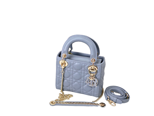 Christian Dior Mini Lady Dior Bag Blue For Women 6.5in/17cm CD M0505SLOI1:1High-quality replica