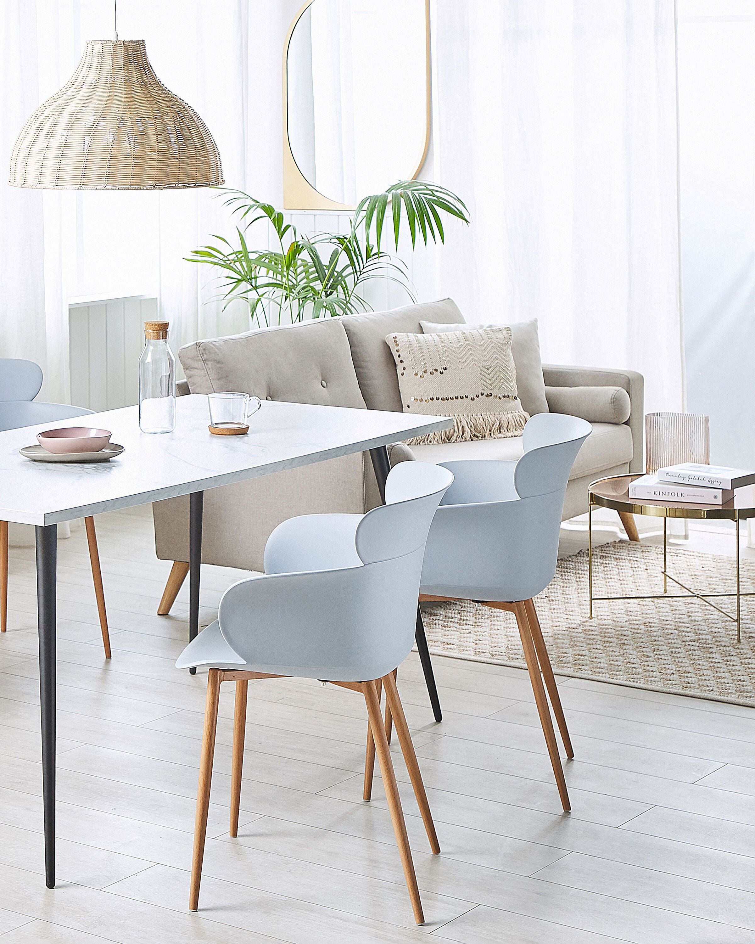 Set of 2 Dining Chairs SUMKLEY Light Grey