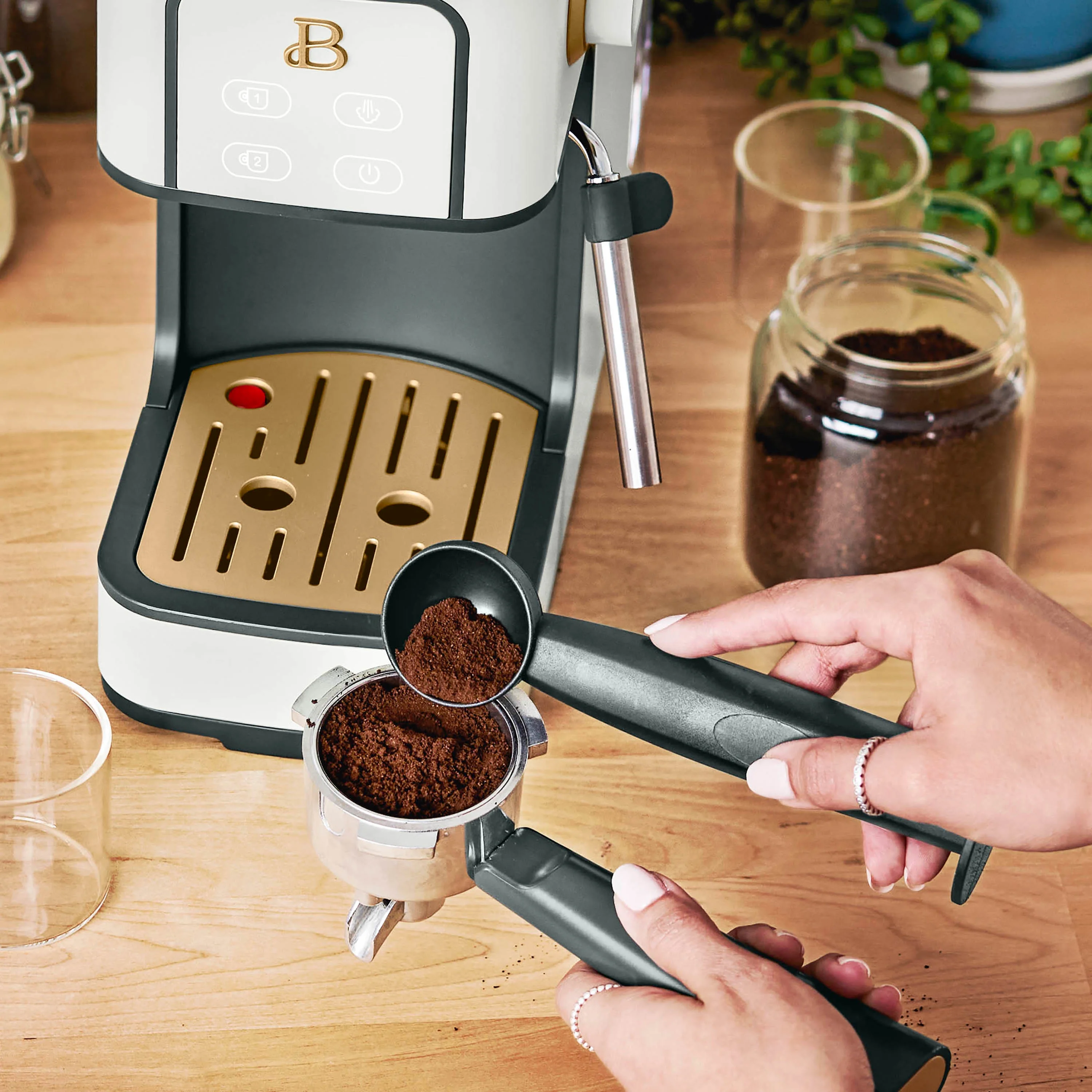 Beautiful Slim Espresso Machine with 20-Bar Pressure, Black Sesame by Drew Barrymore - Image 44