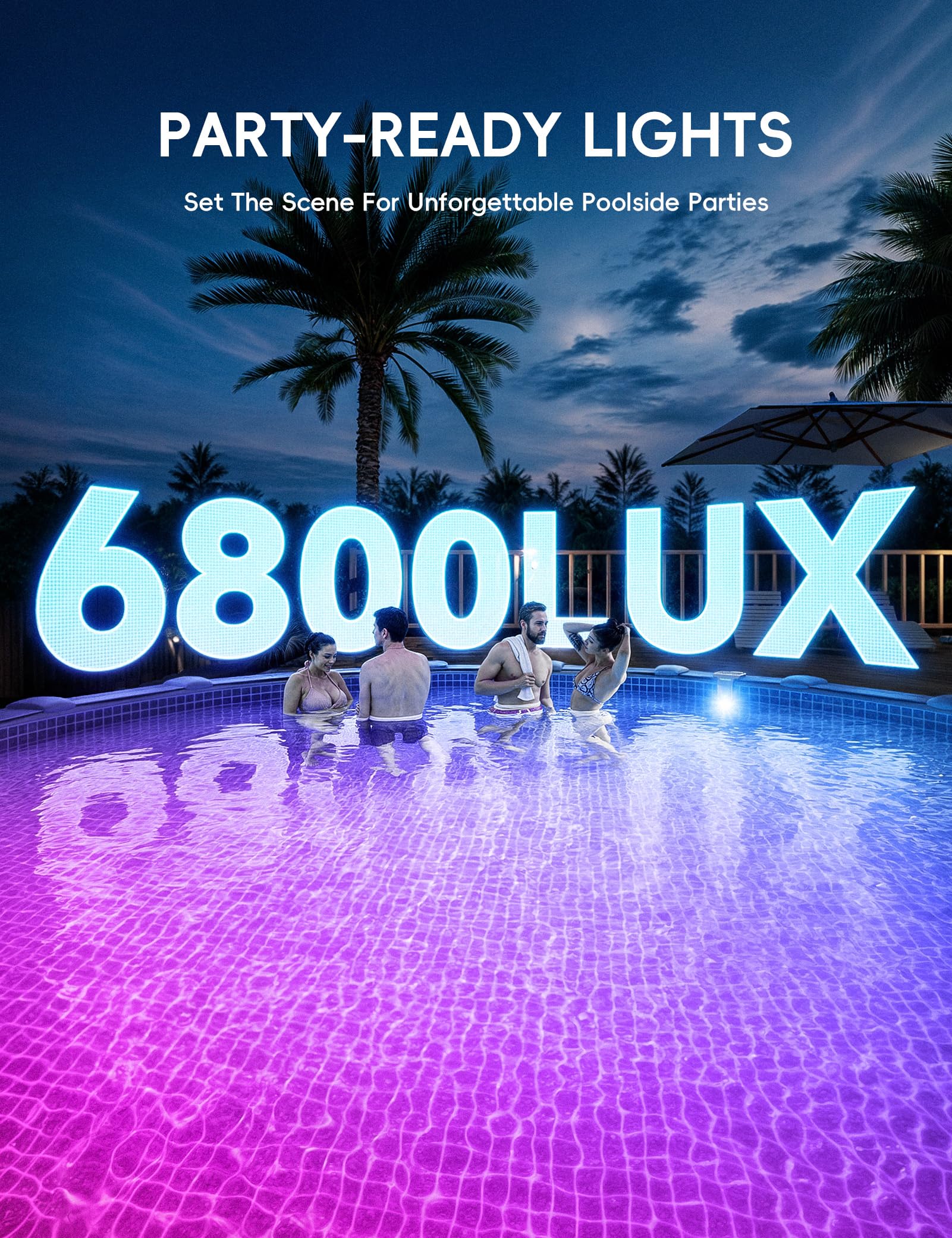 Solar LED Pool Light - 42 LEDs, 10 Color Options - Image 5 Solar LED Pool Light - 42 LEDs, 10 Color Options - Image 5