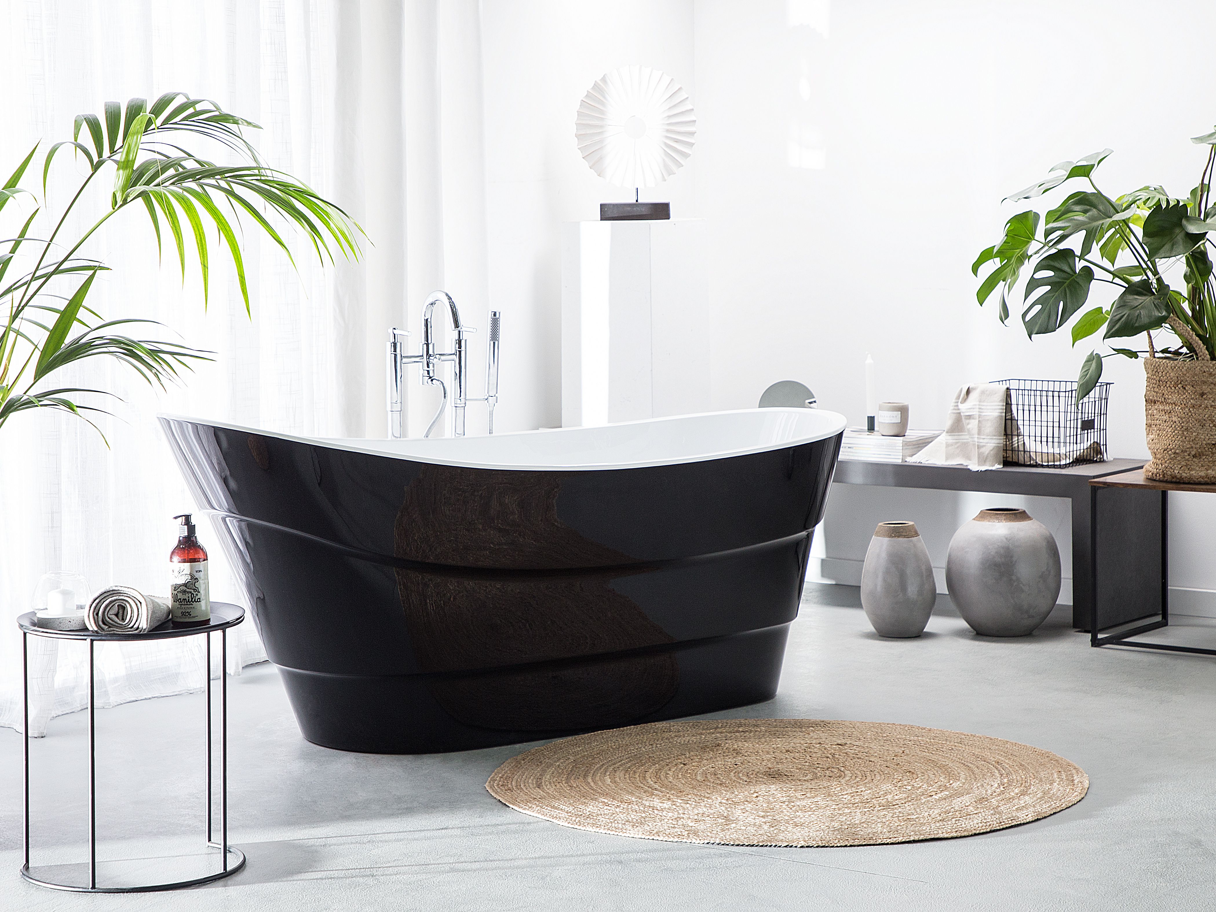 Freestanding Bathtub BUENAVISTA 1700 x 730 mm Black