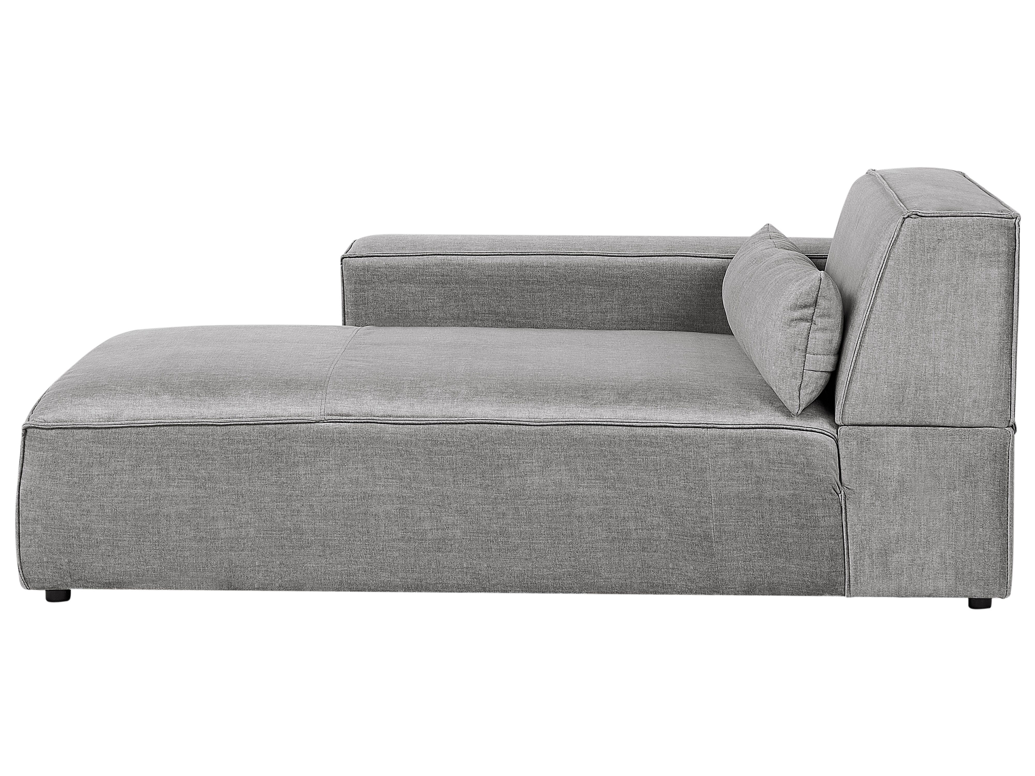 Right-Hand Chaise Lounge HELLNAR Fabric Grey