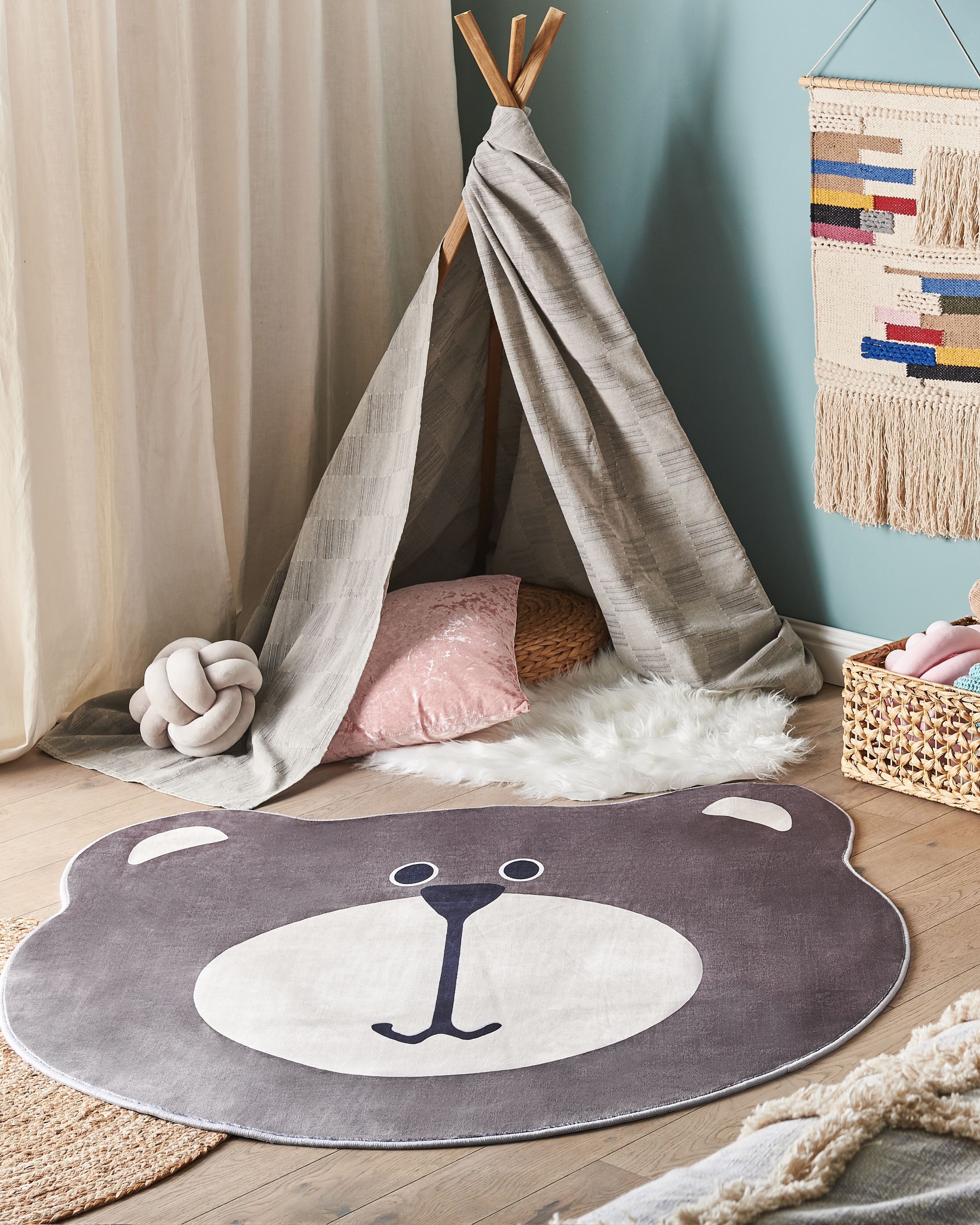 Kids Rug COLARGOL Brown ø 120 cm