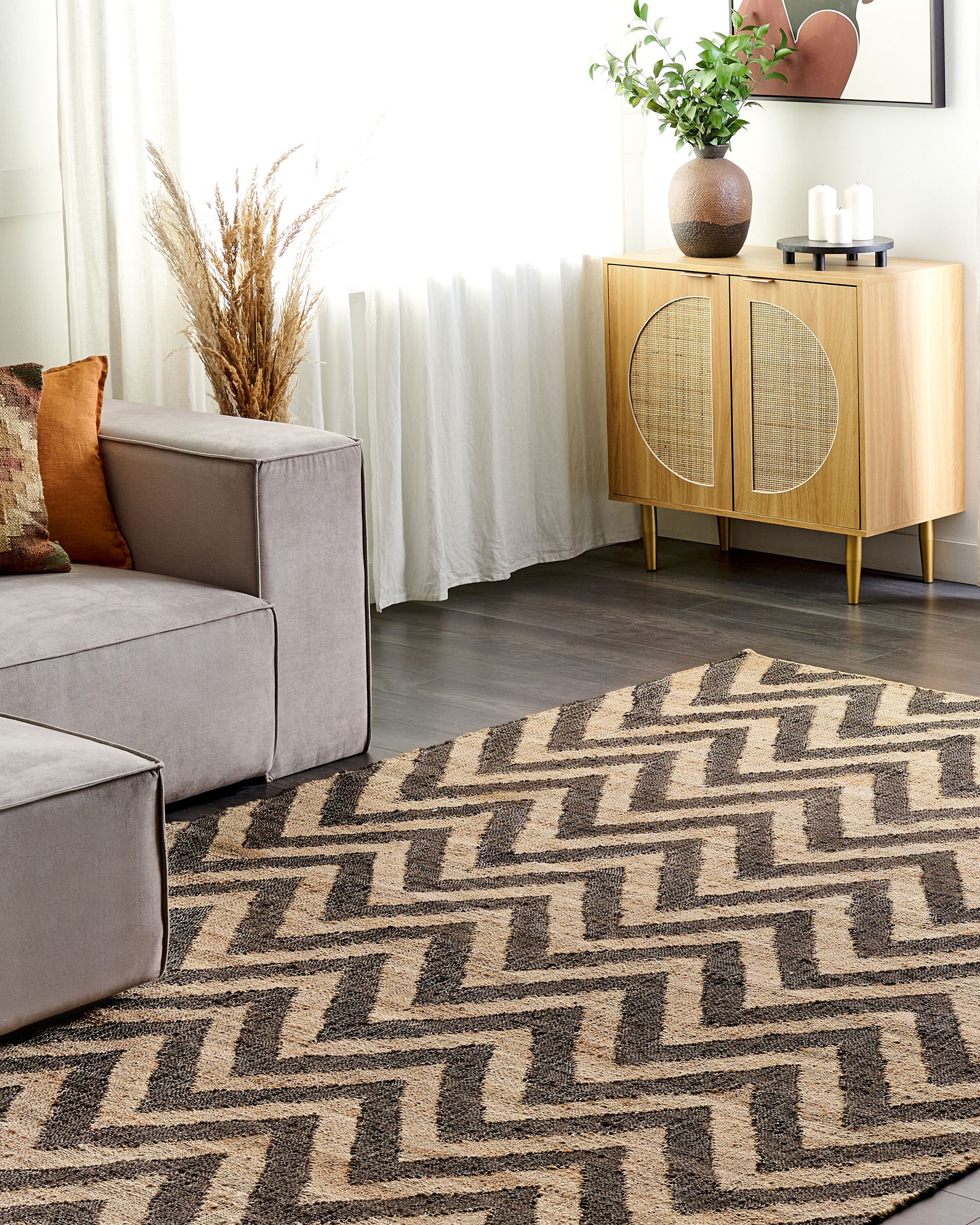 Rug DEDEPINARI Beige 200 x 300 cm Jute