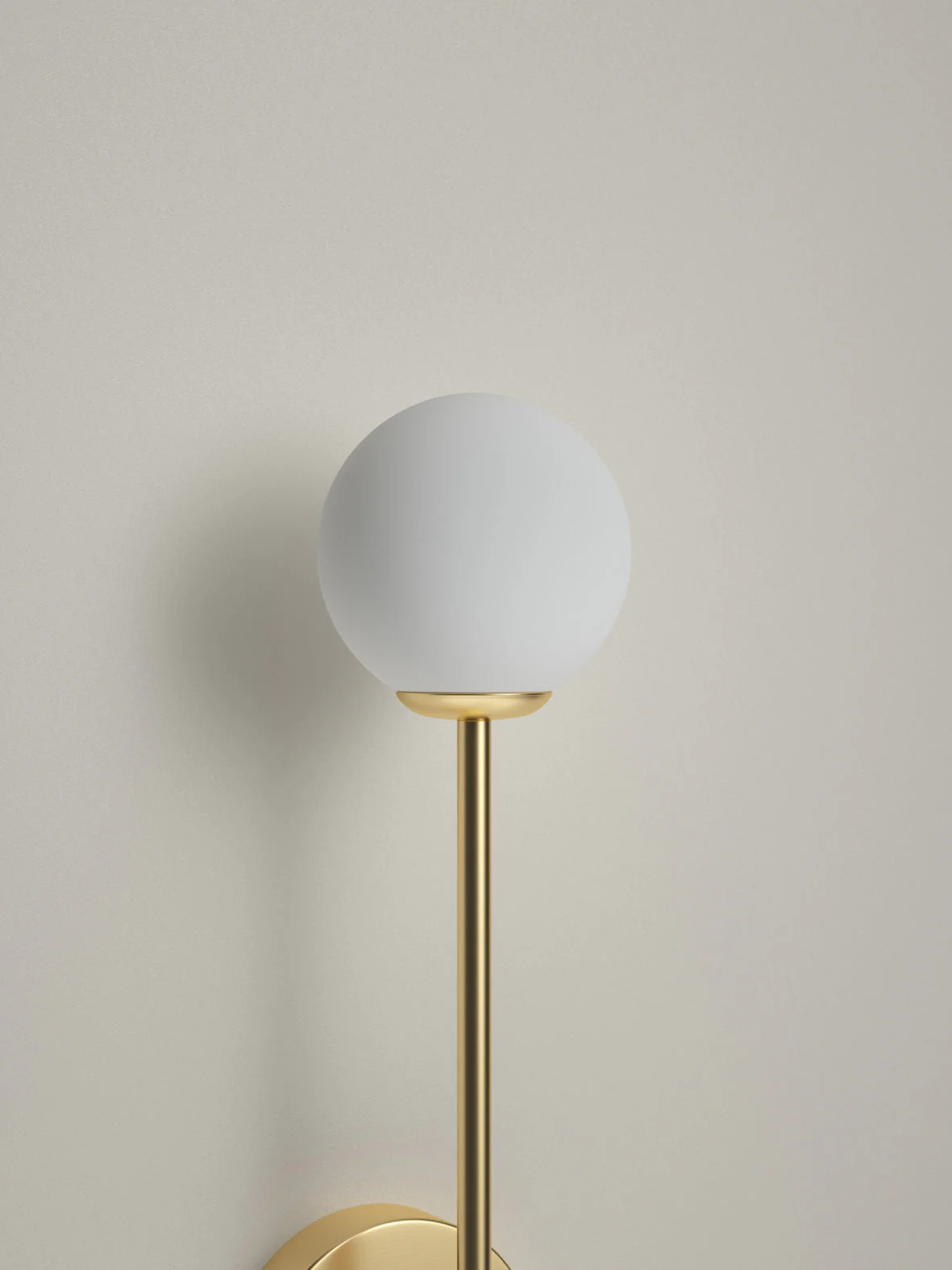 Chelso - brushed brass and opal wall light