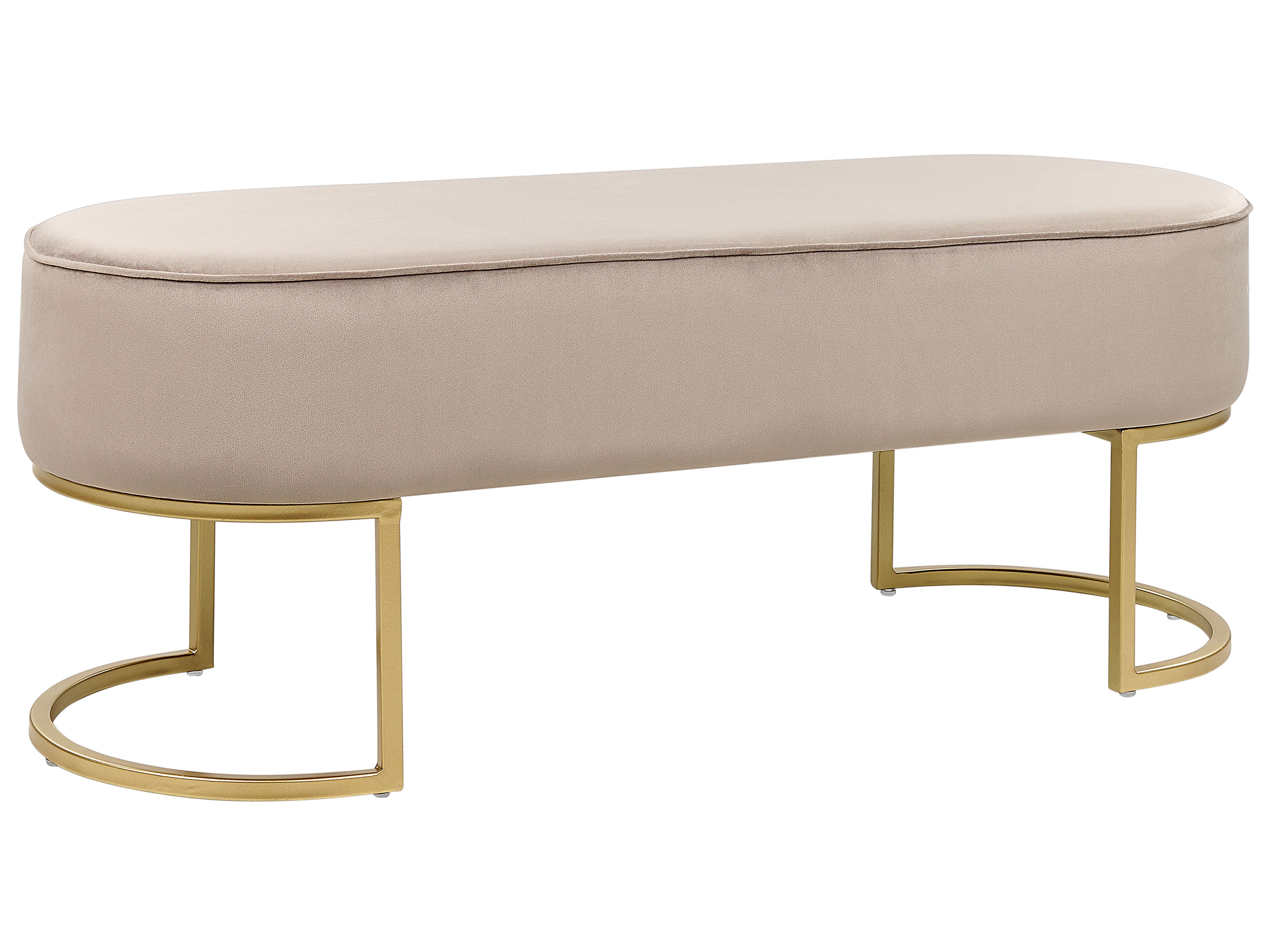 Upholstered Bench MILRY Velvet Beige