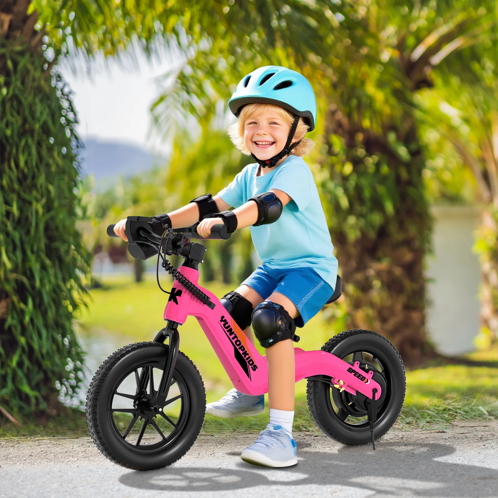 YunTopKids Electric Balance Bike for Kids, 150W Electric Bike for Kids with12 inch Pneumatic Tire, Adjustable Seat, Up to 5.6 Miles Electric Bike for Kids Ages 3-5,Black - Image 12