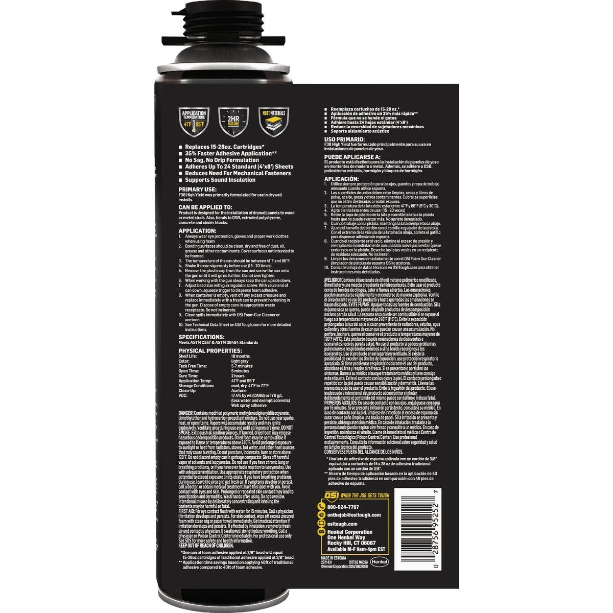 OSI F38 21.1 Oz. High Yield Drywall Foam Adhesive