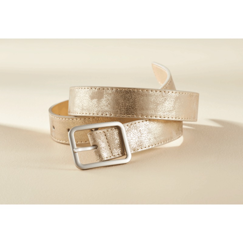 Distressed Metallic Belt - MIDNIGHT VELVET CATALOG