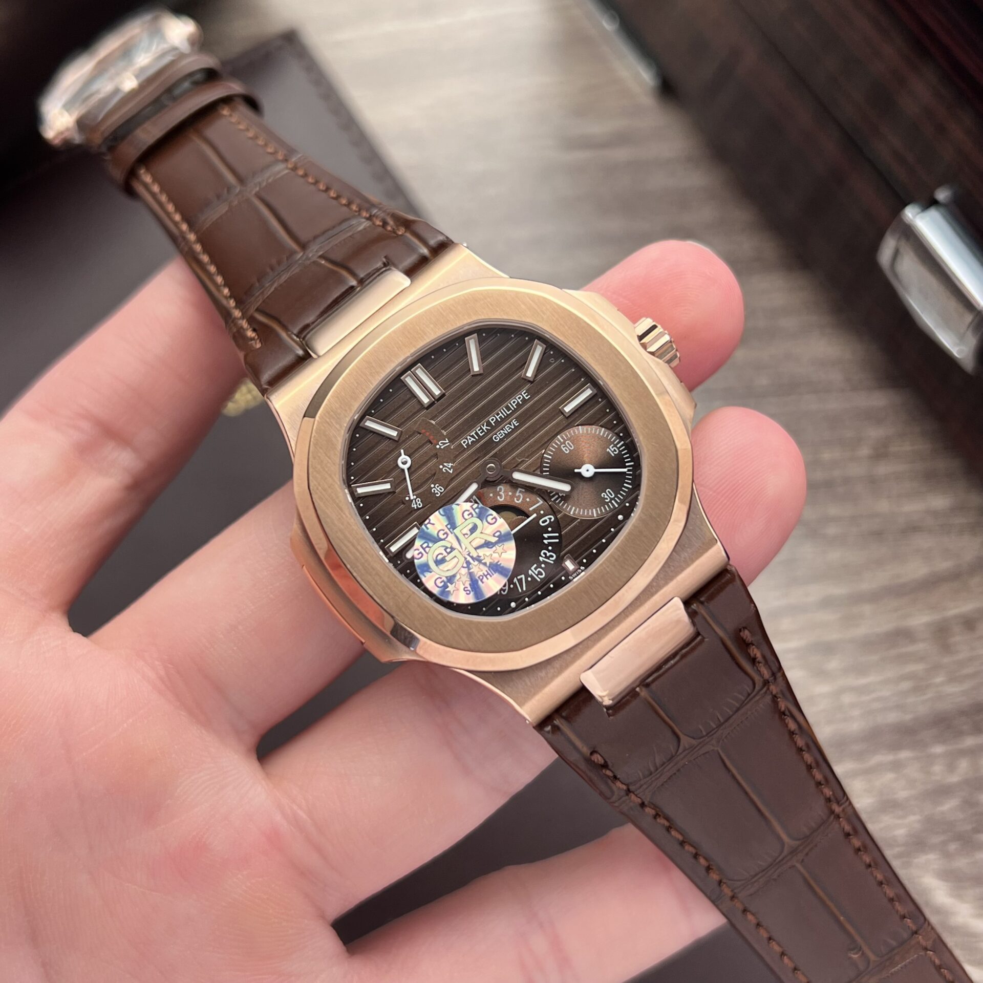 Patek Philippe Nautilus 5712 Replica 11 Watch Chocolate Dial GR Factory 40mm - Elite Watch Atelier
