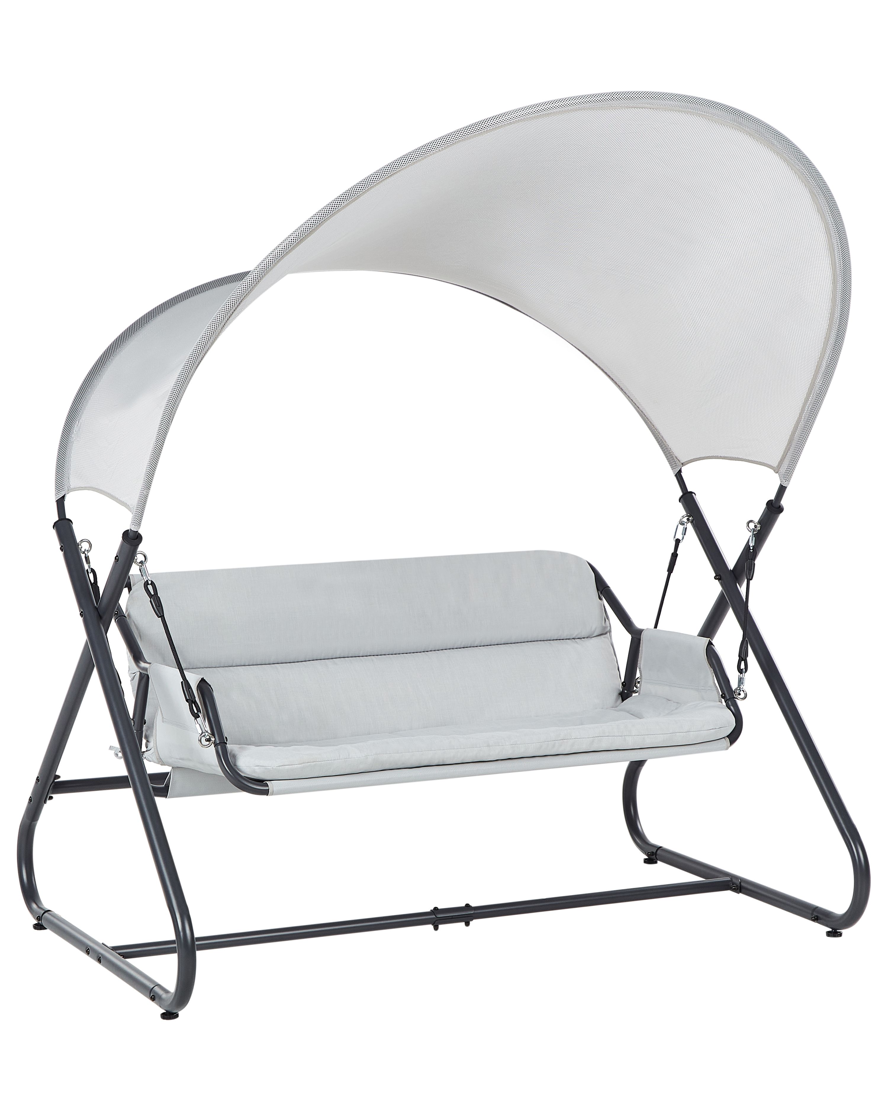 Patio Swing SOLAGNA Metal Light Grey