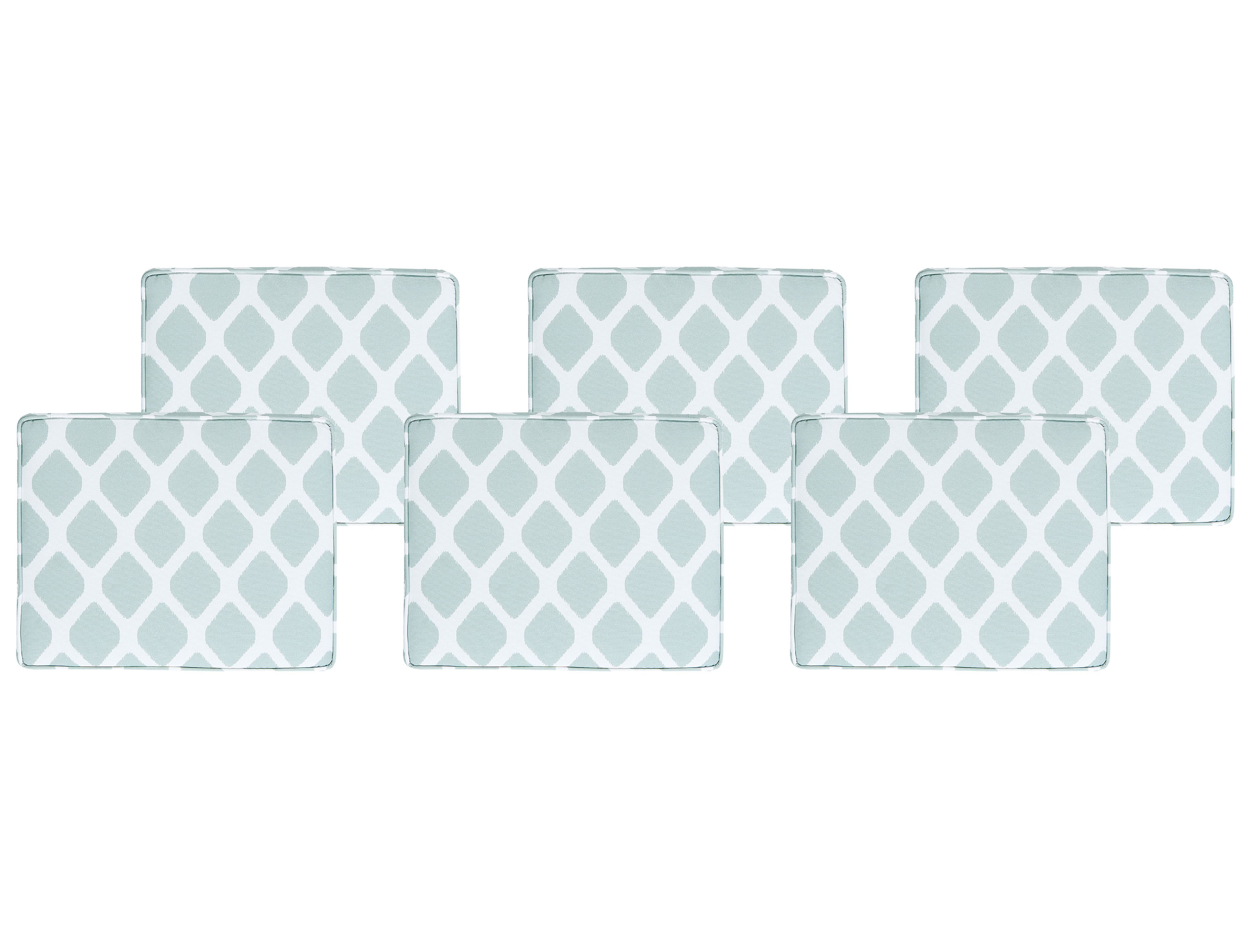 Set of 6 Garden Chair Cushions TOLVE 39 x 31 cm Mint Green
