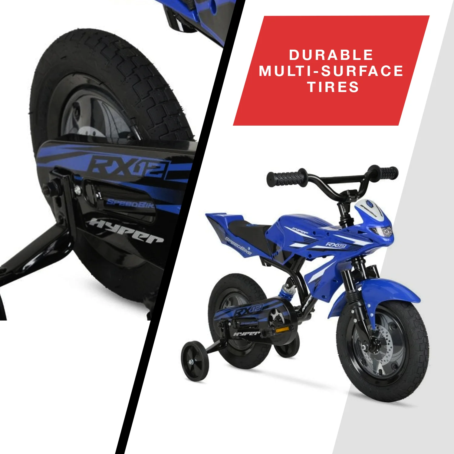 12" Hyper Speed Bike, Childs Bicycle; Kids Ages 2-4 Years Old, Blue, Character Group: Speed - Image 12