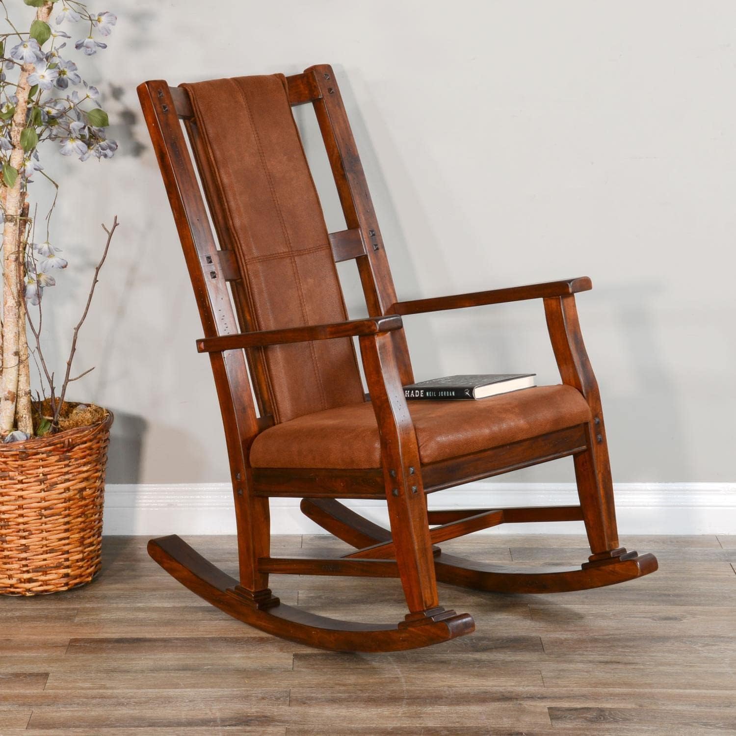 Pemberly Row Wood Rocking Chair, Indoor in Chocolate (41