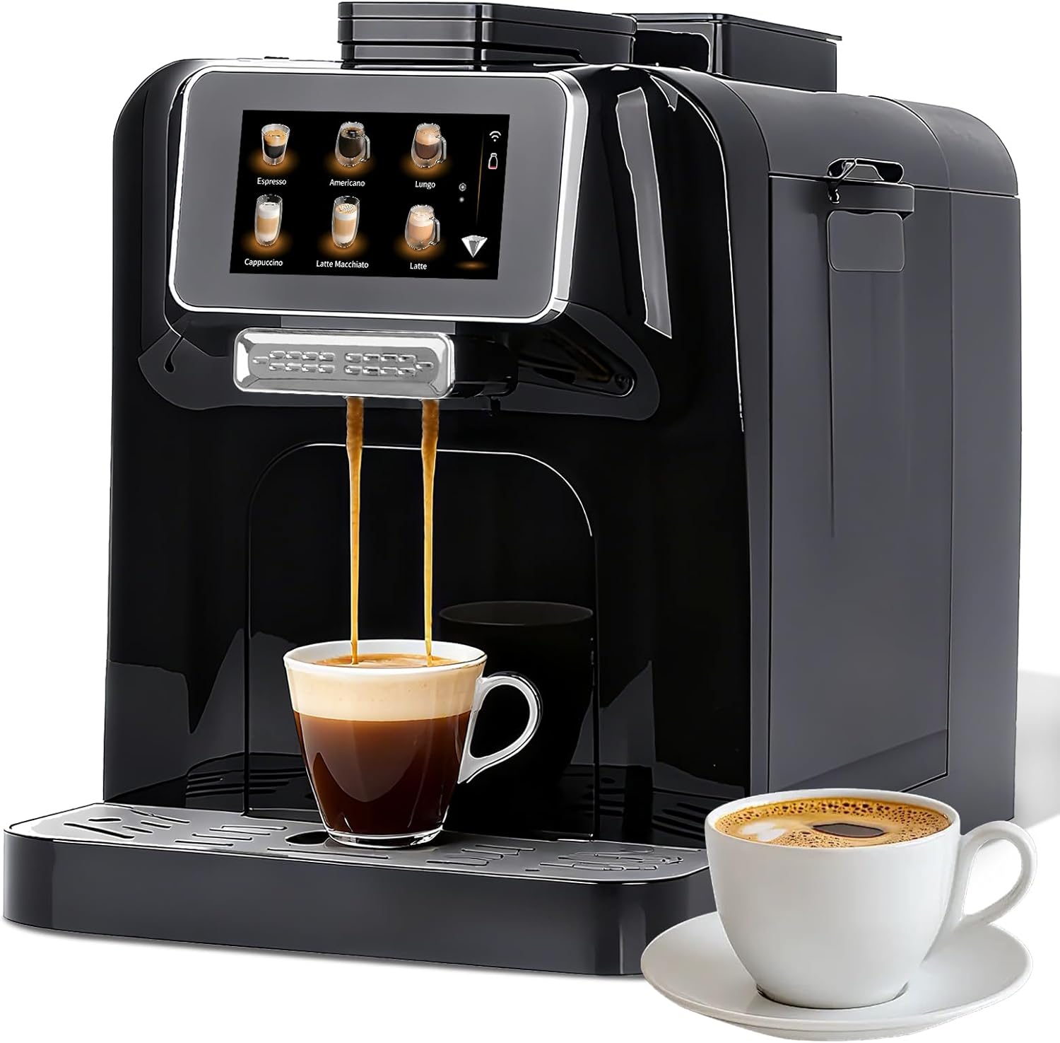 Fully Automatic Espresso Coffee Machine with Milk Cooler 4.3