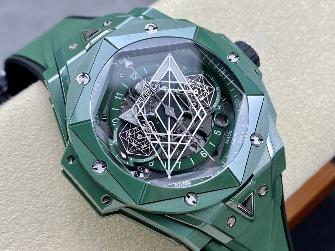 Hublot Big Bang Sang Bleu II Replica Watch Ceramic Green 44mm - Top club