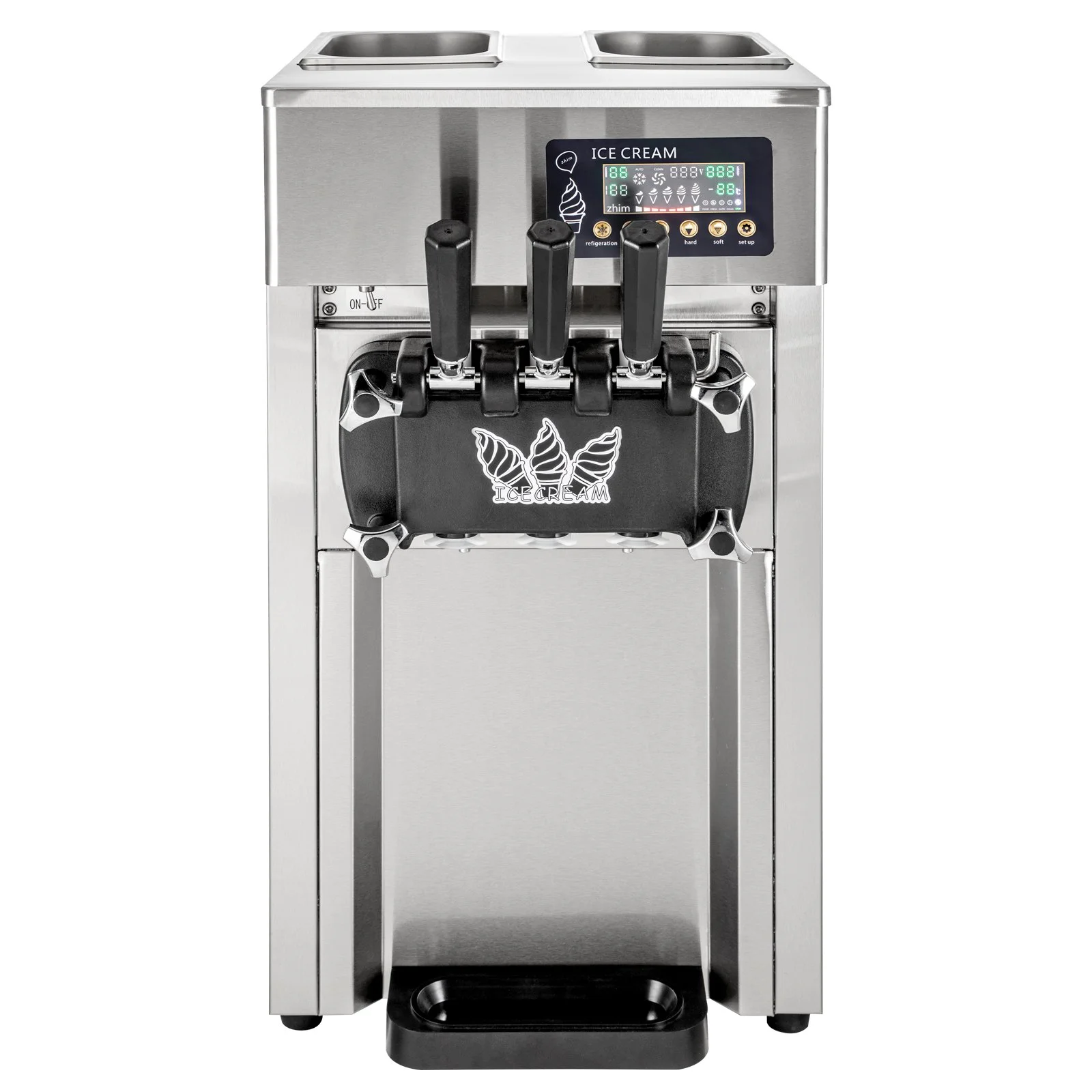 SIHAO 1200W Commercial Ice Cream Machine Countertop 18L/H Soft Serve Ice Cream Maker with LED Display - Image 2