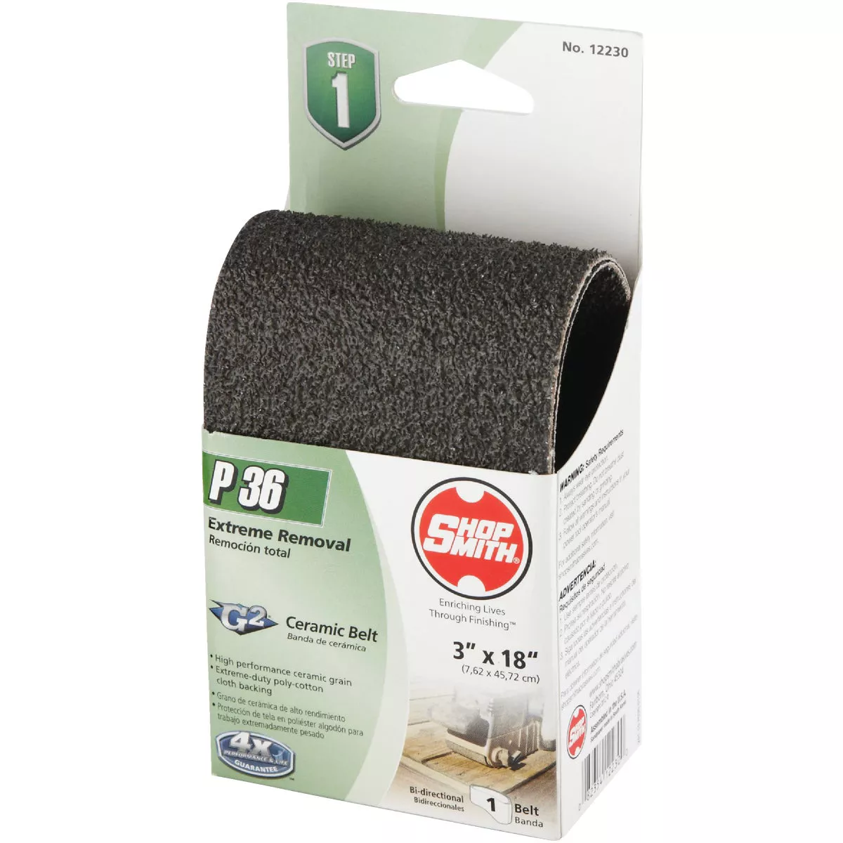 Gator Blade Platinum 3 In. x 18 In. 36 Grit Coarse Heavy Duty Sanding Belt