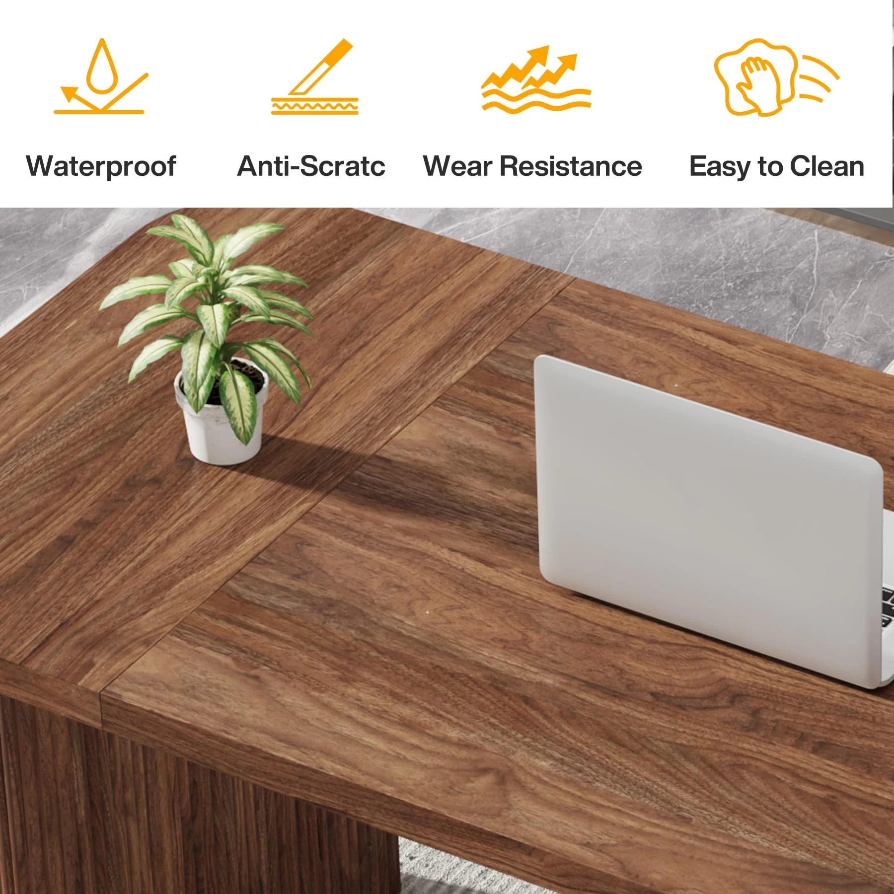 Tribesigns 63'' Computer Desk, Simple Rectangular Writing Table for Home Office Study Room Bedroom - Image 11