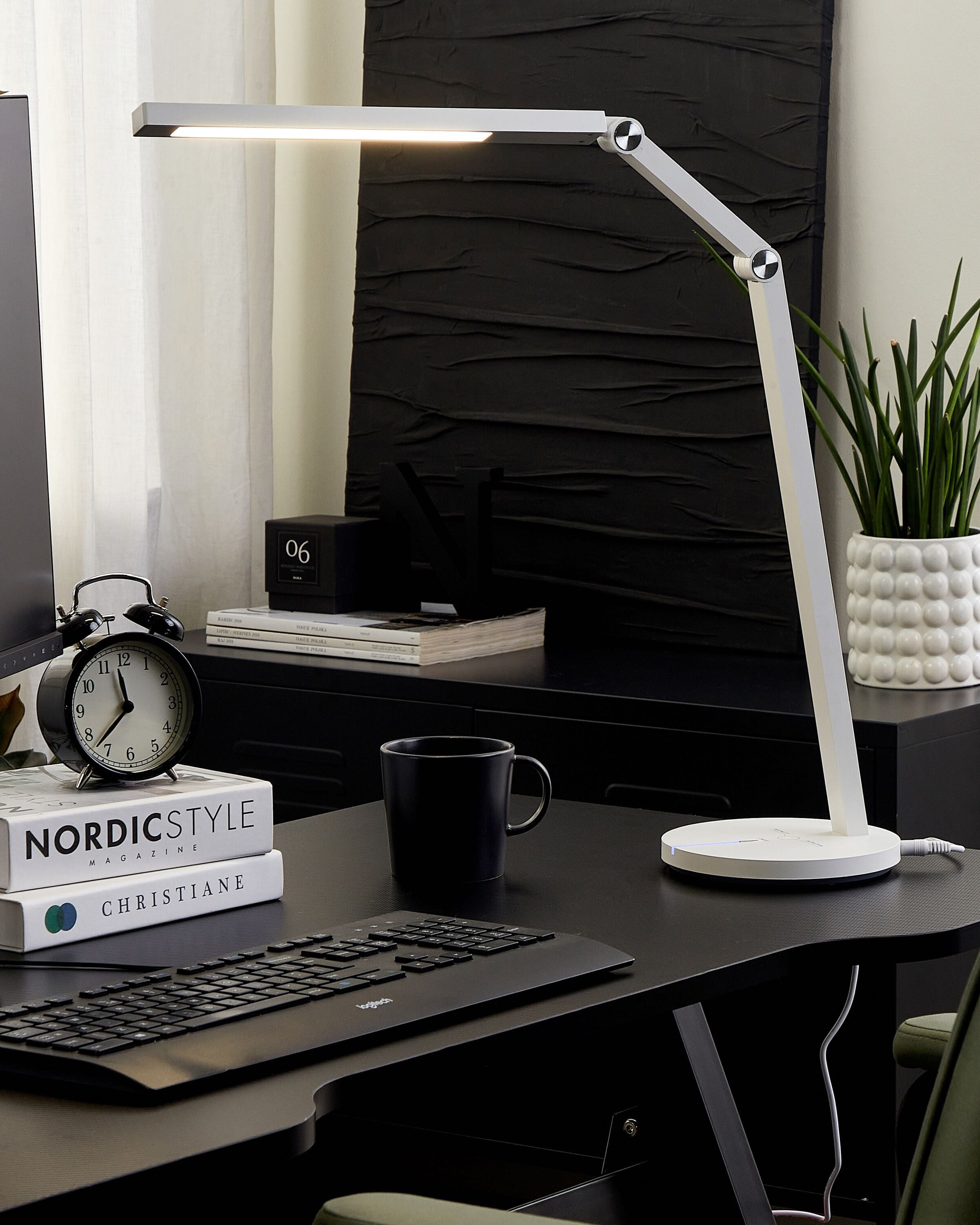 LED Desk Lamp DORADO with Dimmer Metal White