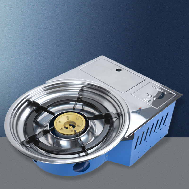 Commercial Indoor Yakitori Gas Grill Korean Barbecue Embedded Stainless Steel Butane Gas BBQ Grill