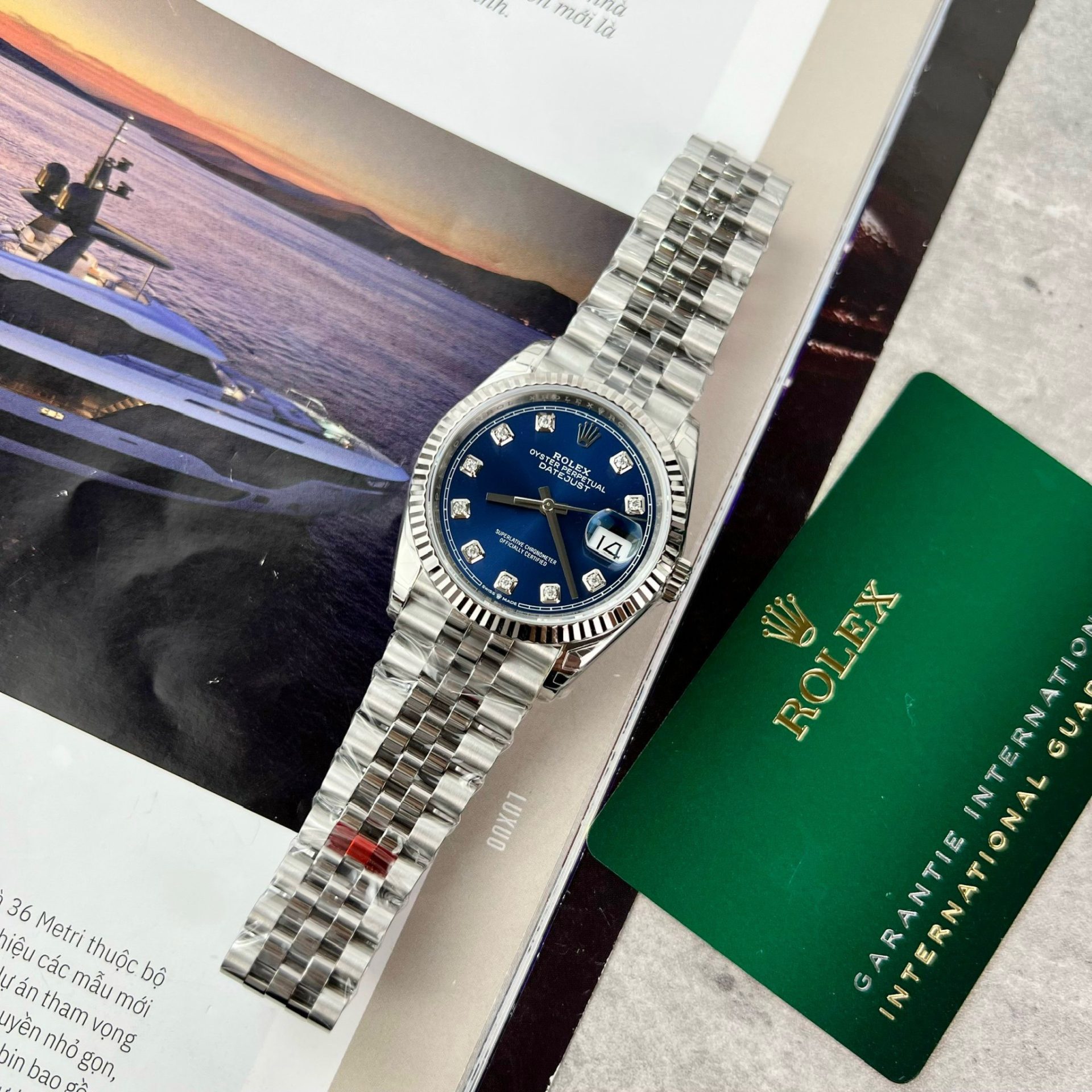 Rolex Replica 1:1 Watch DateJust 126234 Blue Dial Jubilee Strap Factory VS 36mm - Elite Watch Atelier
