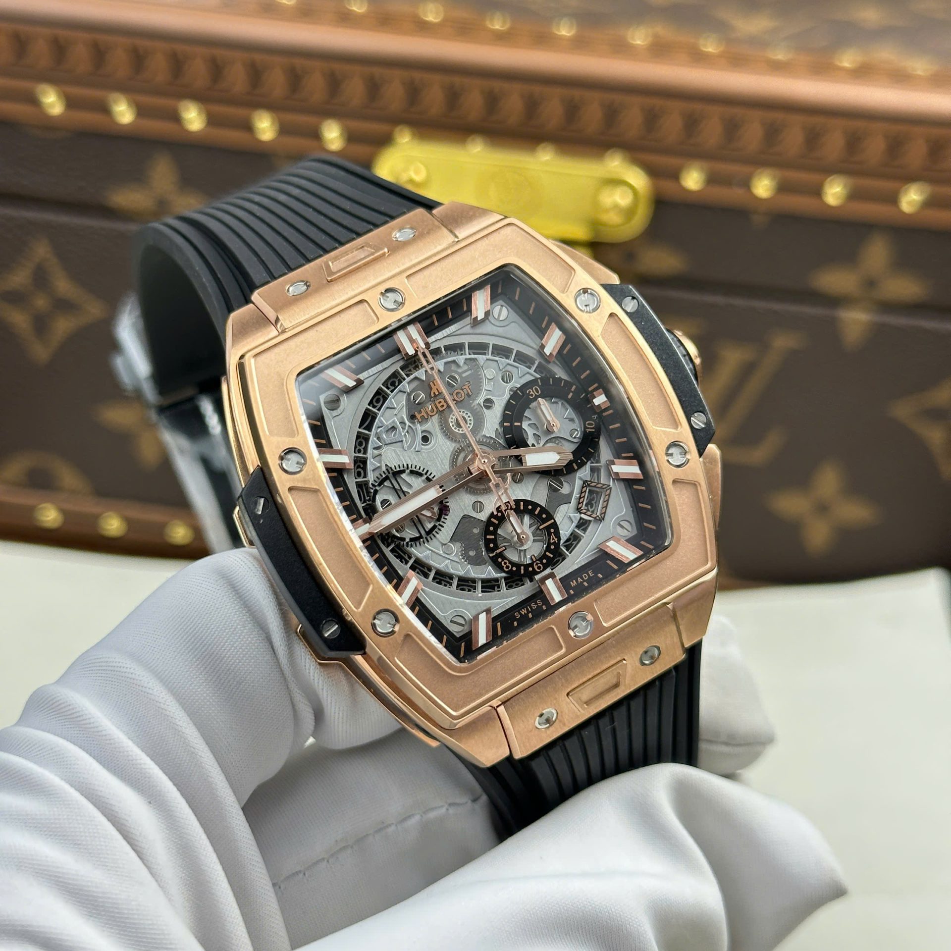 Hublot Spirit Of Big Bang King Gold Replica Watches Dial Gray BBF Factory 42mm - Top club