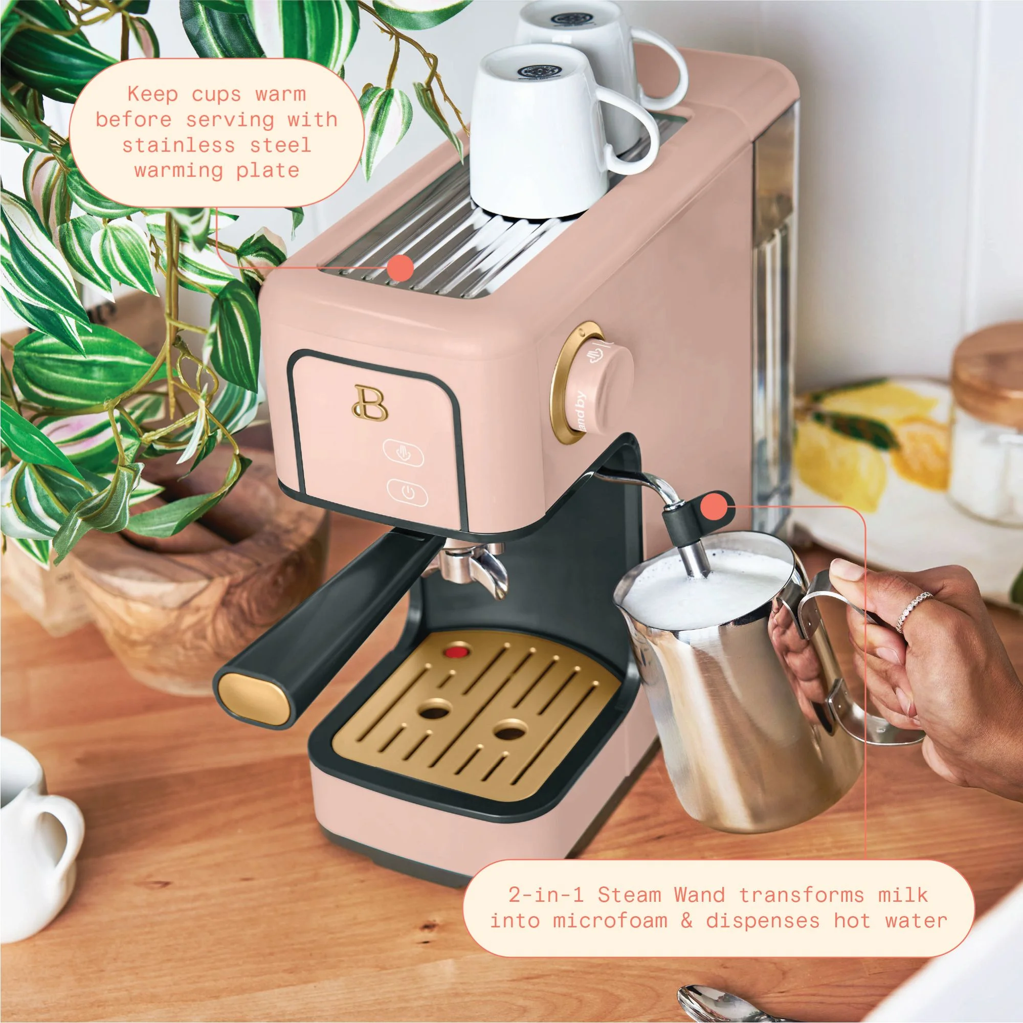 Beautiful Slim Espresso Machine with 20-Bar Pressure, Black Sesame by Drew Barrymore - Image 26