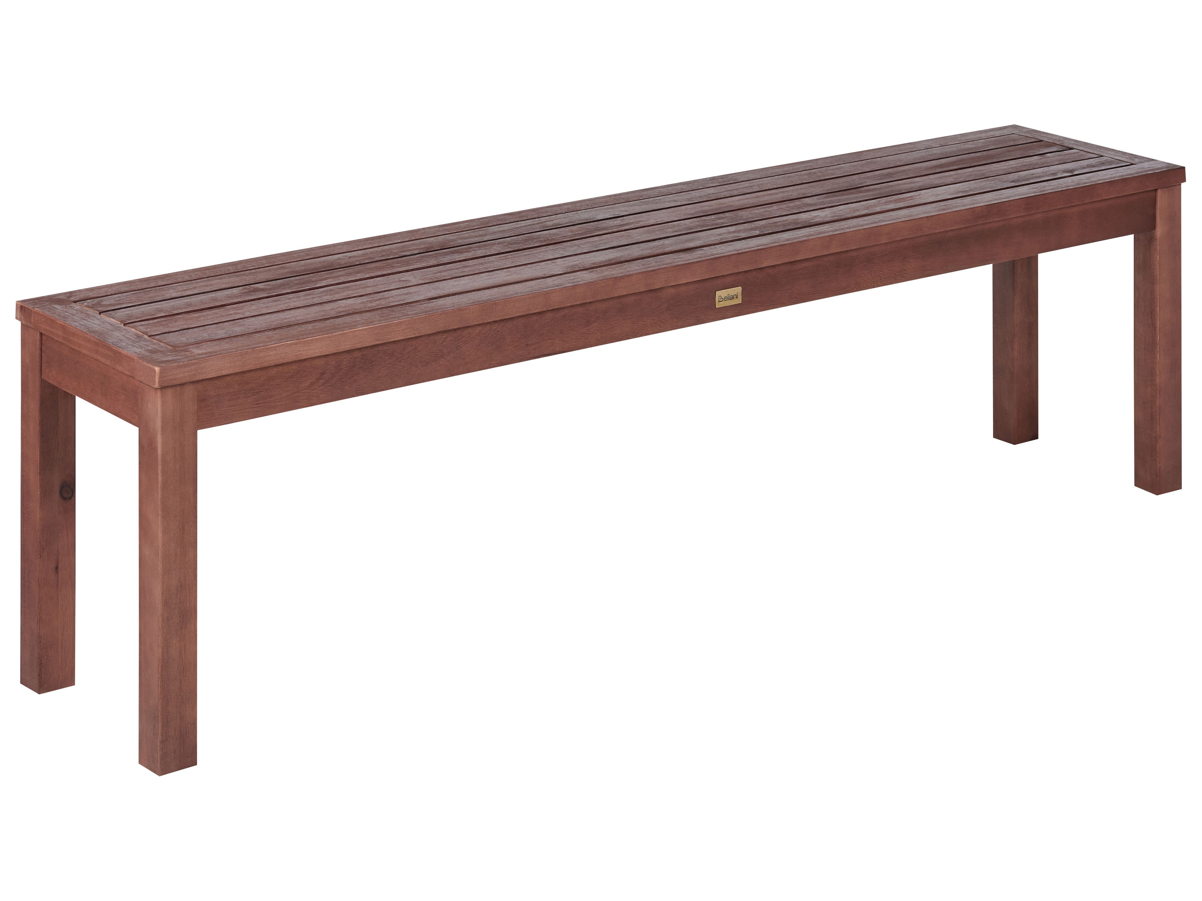 Garden Bench TUSCANIA 160 cm Eucalyptus Wood Dark Brown