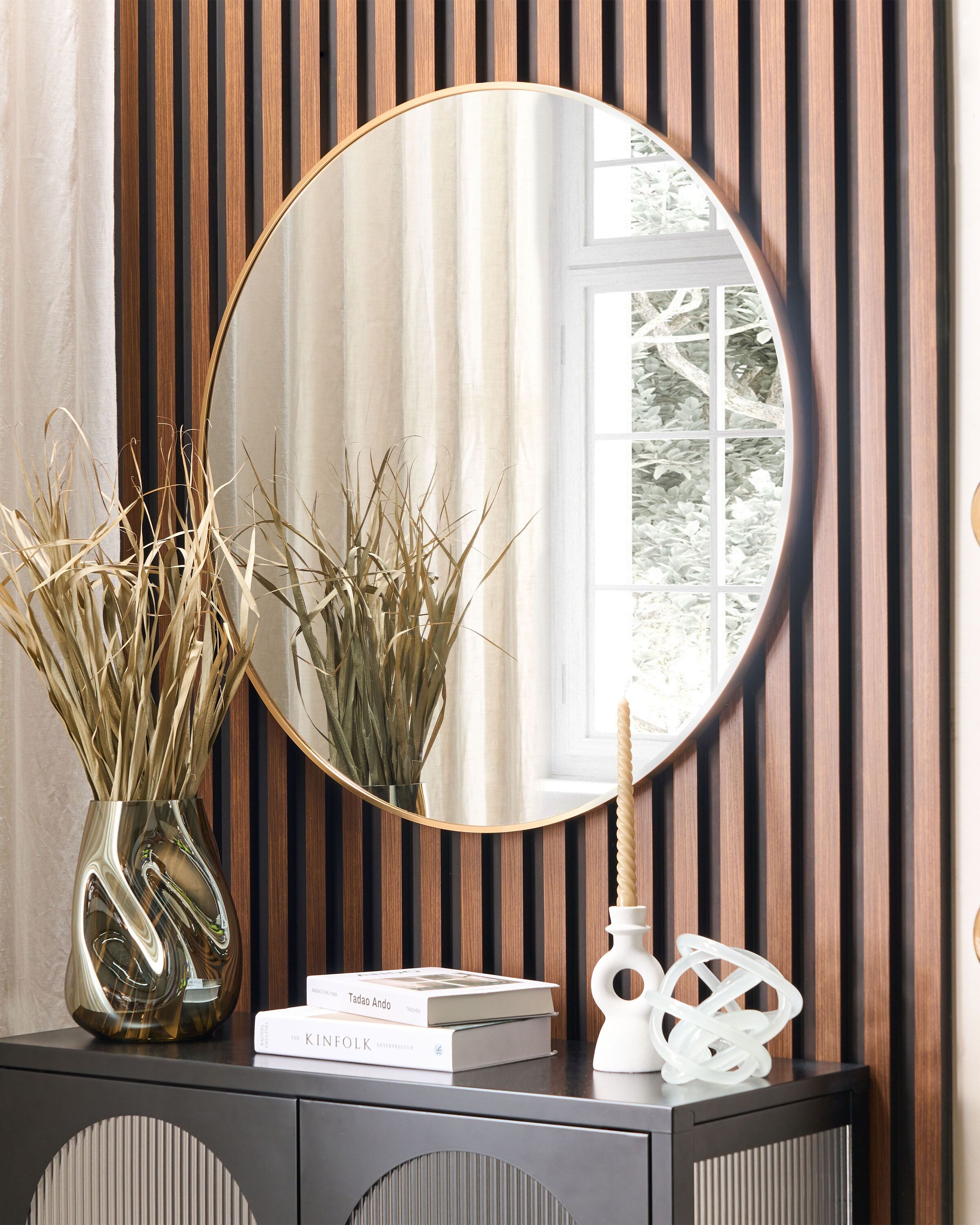 Wall Mirror ANNEMASSE 80 cm 80 cm Metal Gold