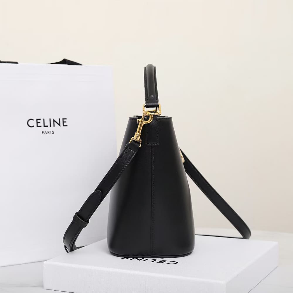 CELINE SMALL BUCKET LOUISE IN SMOOTH CALFSKIN(HIGH-END GRADE)1:1High-quality replica