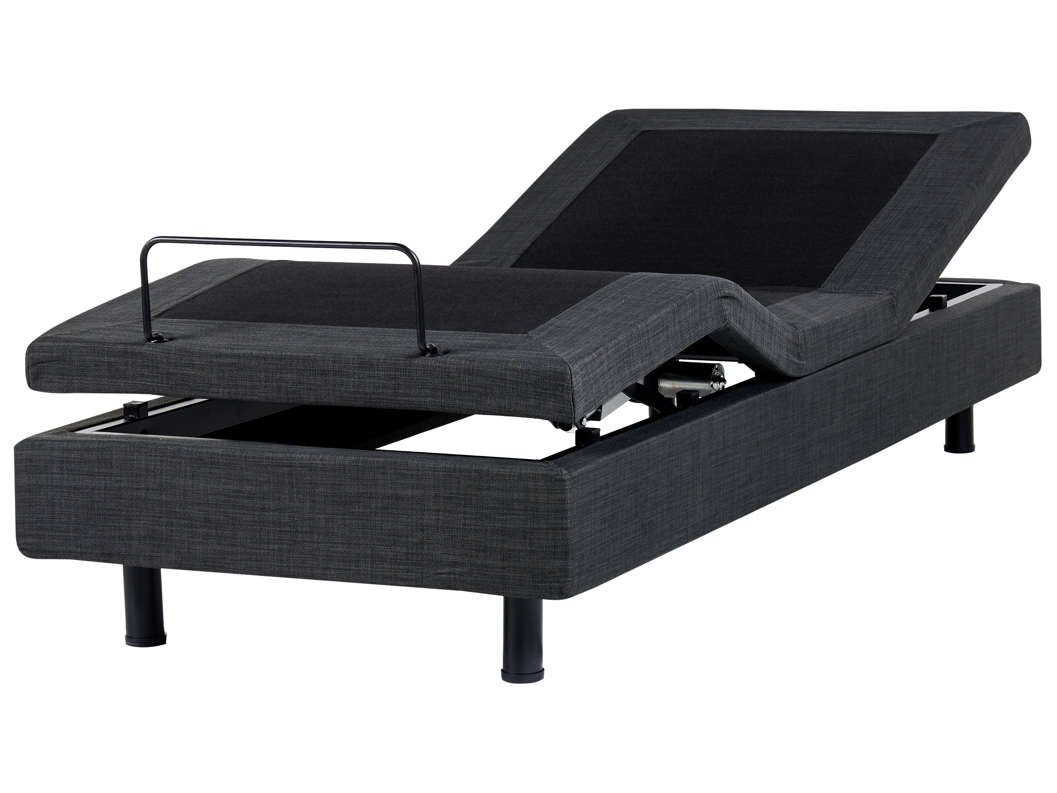 Adjustable Bed without Headboard Fabric DUKE 90 x 200 cm (EU Single) Dark Grey
