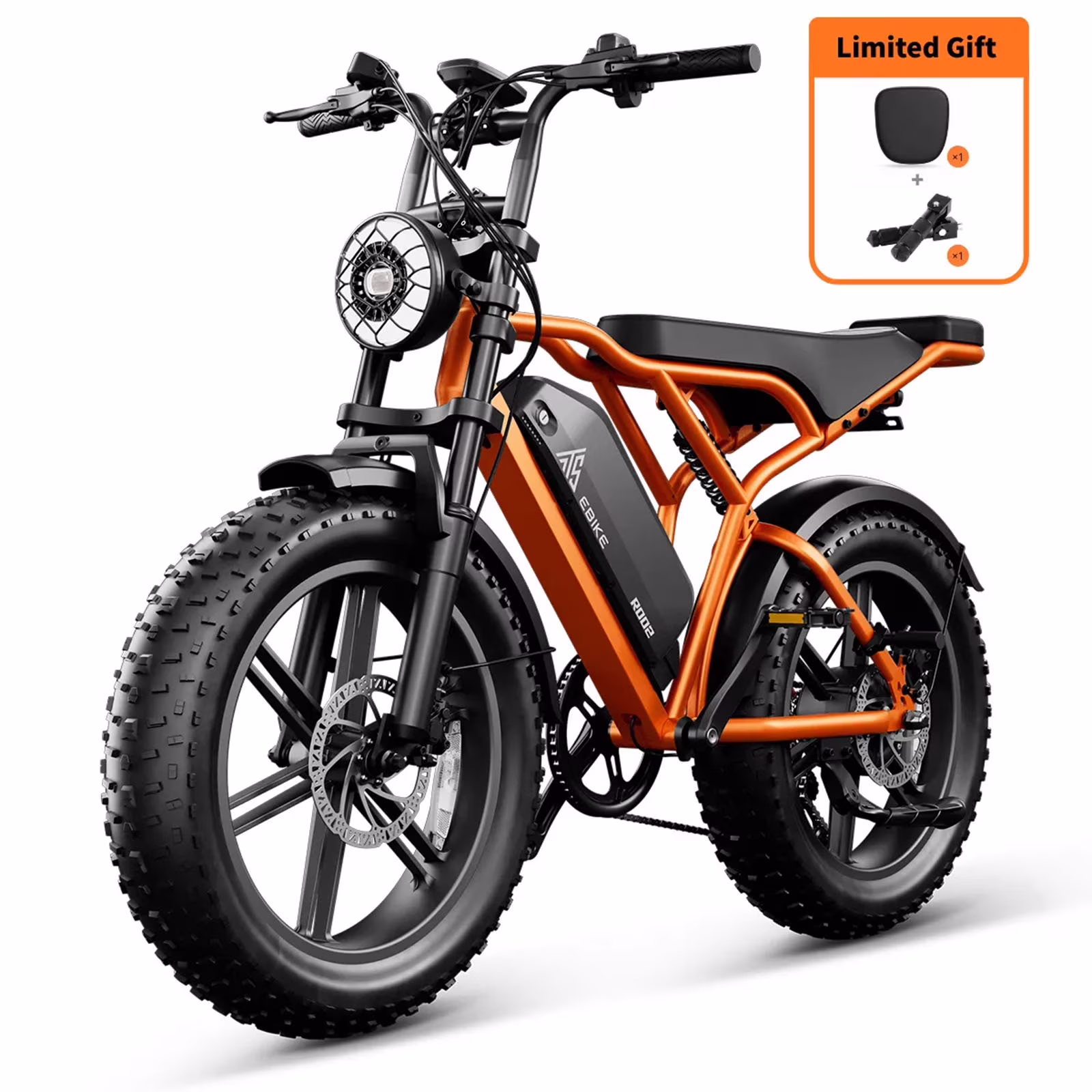 Electric Bike for Adults, 750W Peak 1500W Motor, 20"x4" Fat Tire E Bicycle, Hydraulic Disc Brakes, E Mountain Bike, 48V/15AH UL2849, App Control - Image 15