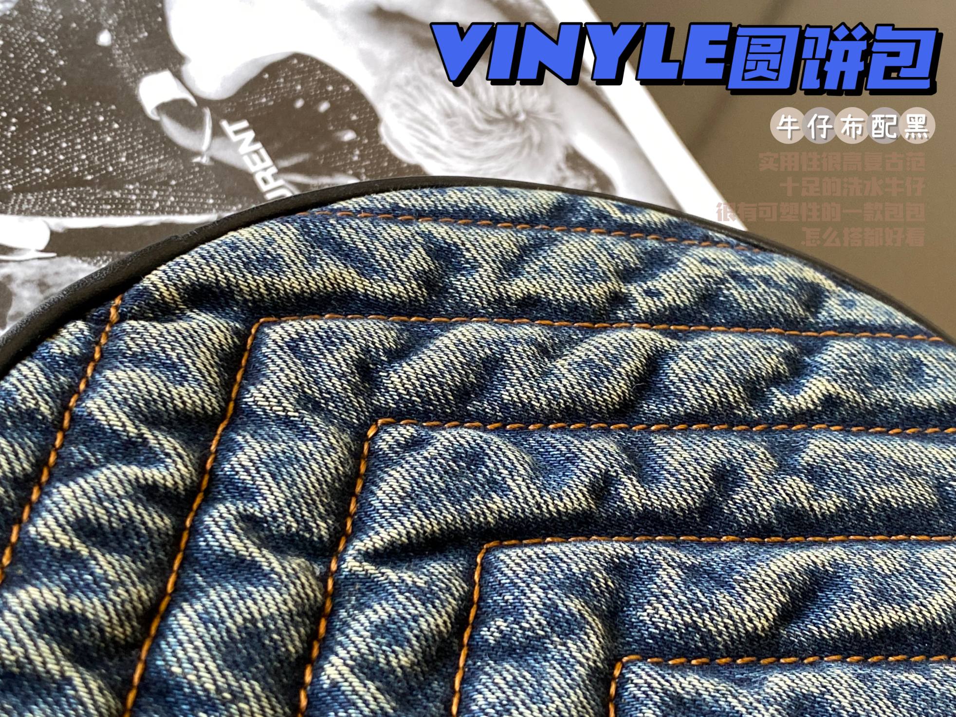 VINYLE ROUND CAMERA BAG IN CHEVRON-QUILTED GRAIN DE POUDRE EMBOSSED LEATHER1:1High-quality replica