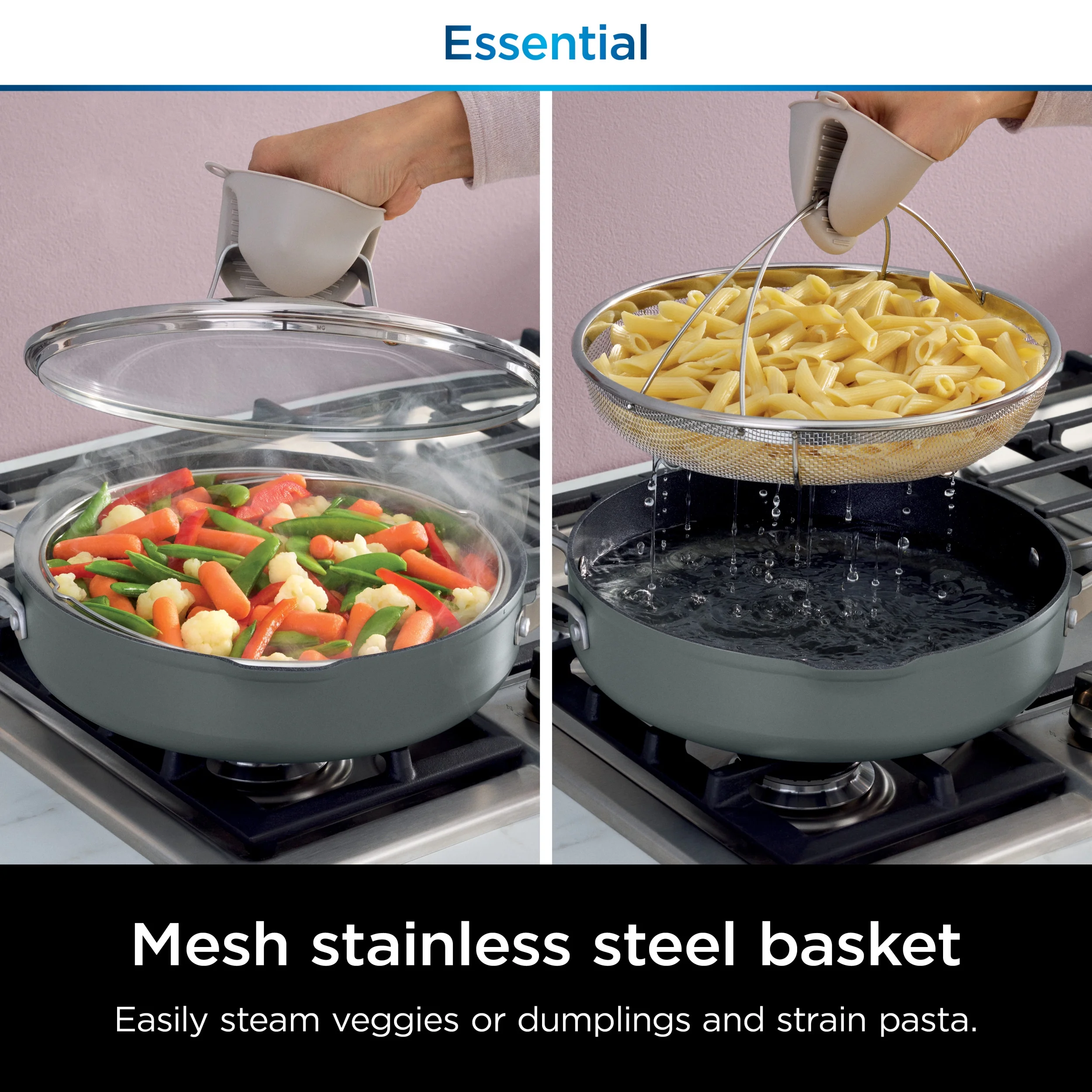 Ninja Foodi Never Stick Possible Pan, Non Stick, Fry Pan, Sea Salt Grey - Image 10
