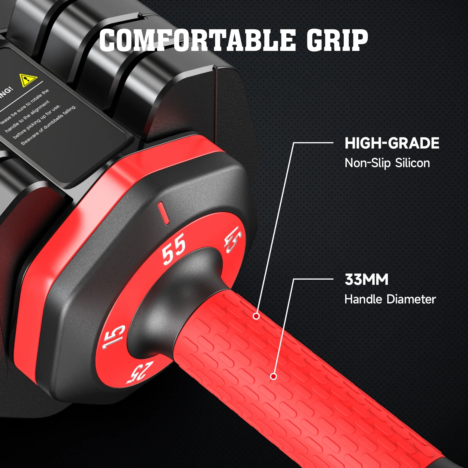 (1 Pair) LNOW 50lbs Quick Select Adjustable Dumbbells for Home Gym 5 in 1 Free Weights 5/10/15/20/25lb/50lb Dumbbell with Anti-Slip Handle, Suitable for Home Gym Exercise Equipment - Image 22