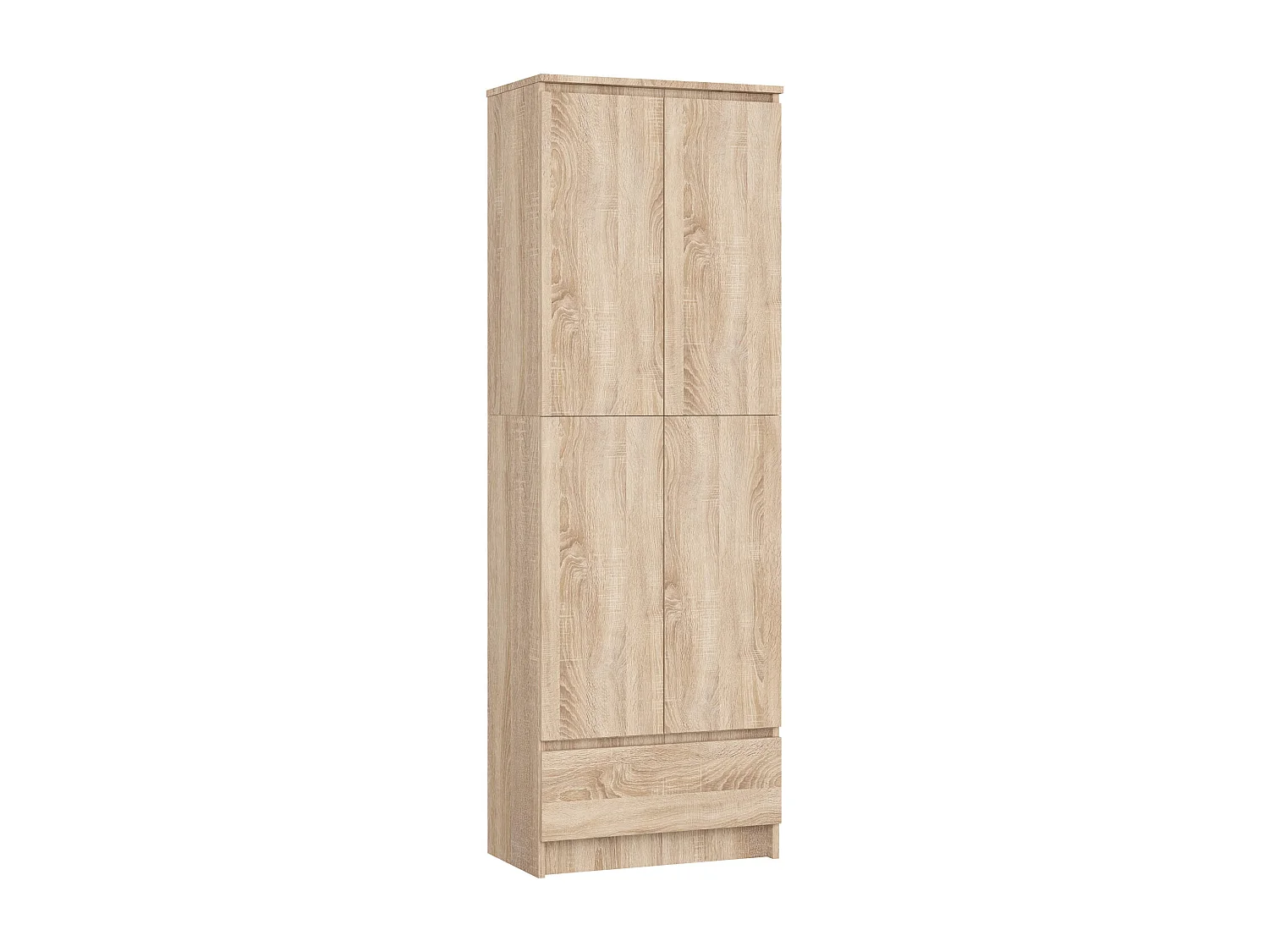 Bibliothèque de bureau AKORD R60 Chêne Sonoma 60 cm 2 portes 1 tiroir façade Chêne Sonoma mat 4 étagères 60x35x180 cm