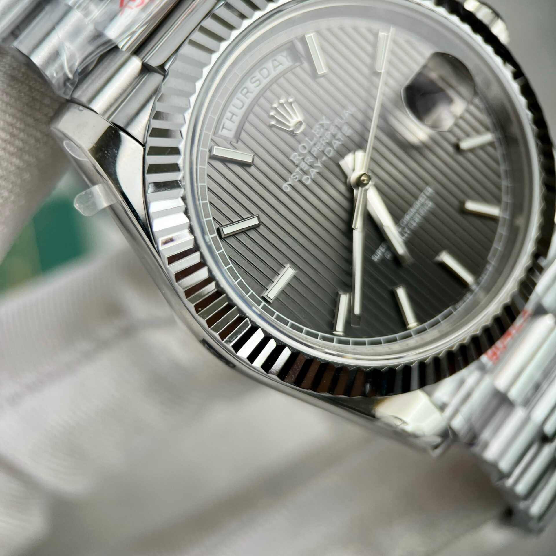 Rolex Day-Date 228236 Replica 11 Watch Grey Dial GM Factory 40mm - Elite Watch Atelier