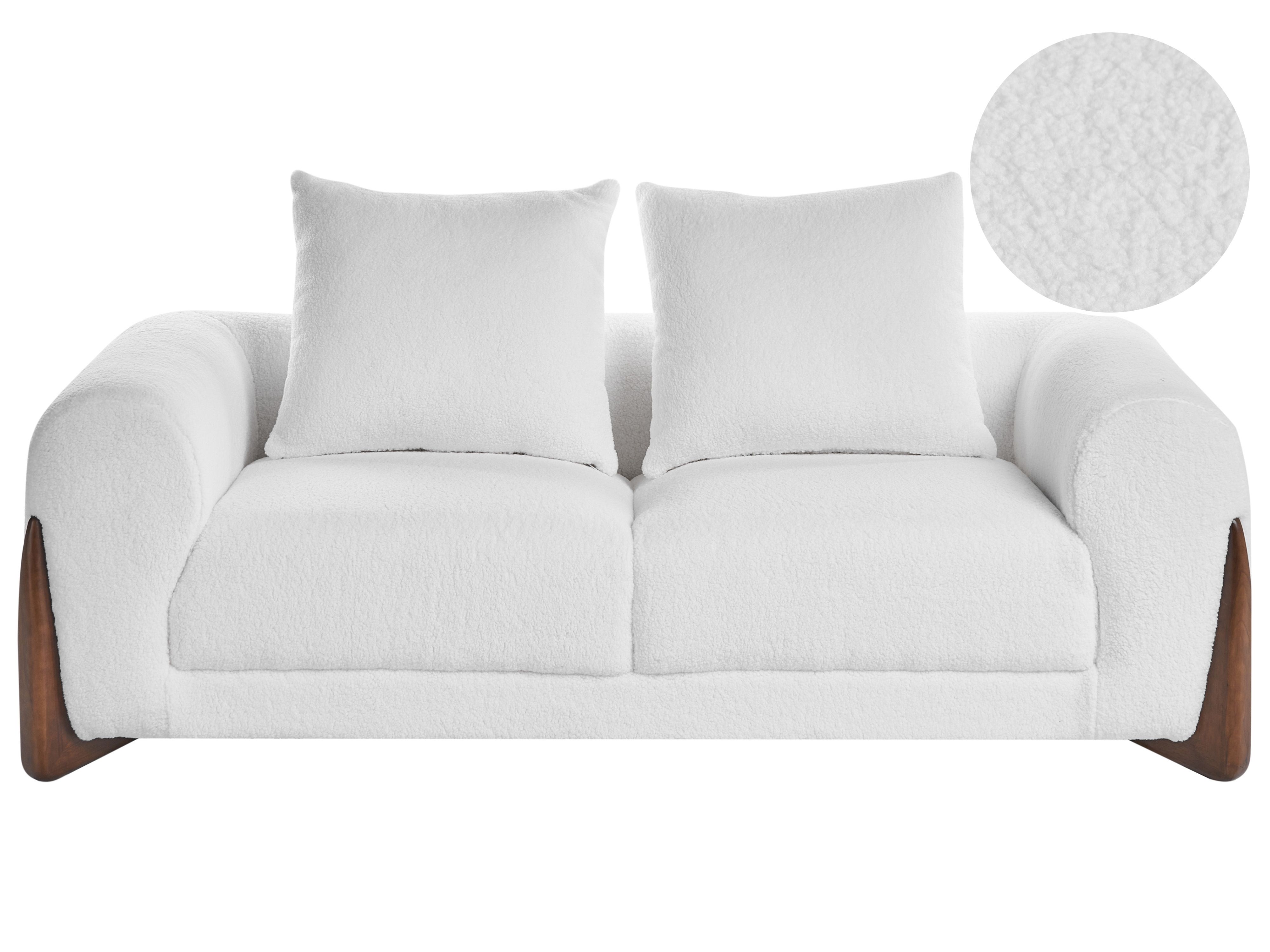Sofa 2 Seater VINLIDEN Boucle White