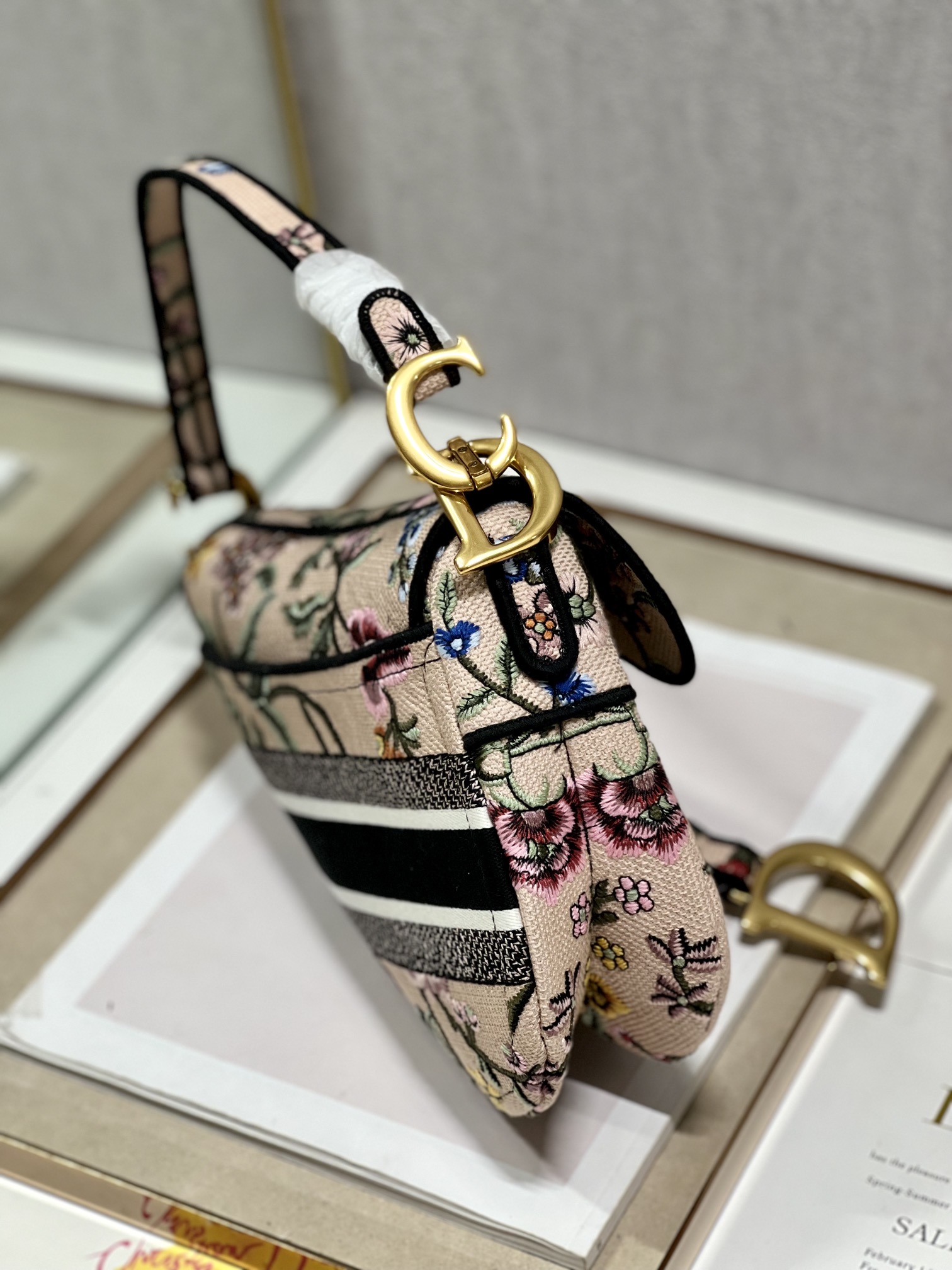 Christian Dior Saddle Bag Beige For Women 10in/25.5 cm1:1High-quality replica