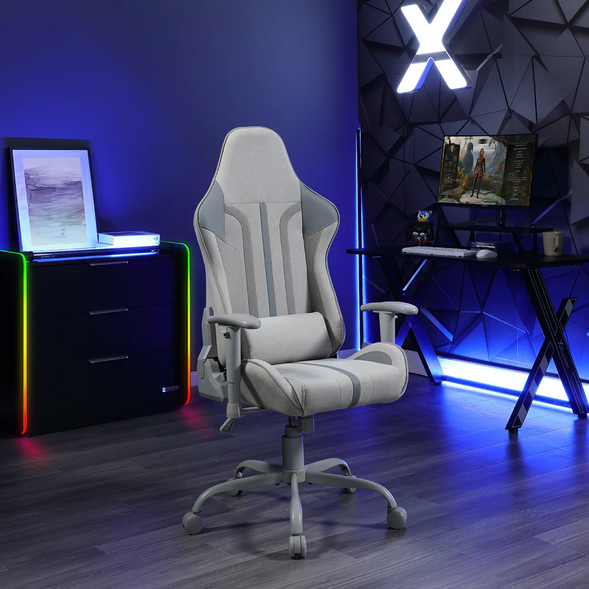 X Rocker Mysa PC Gaming Chair with Lumbar Support, Pink - Image 22