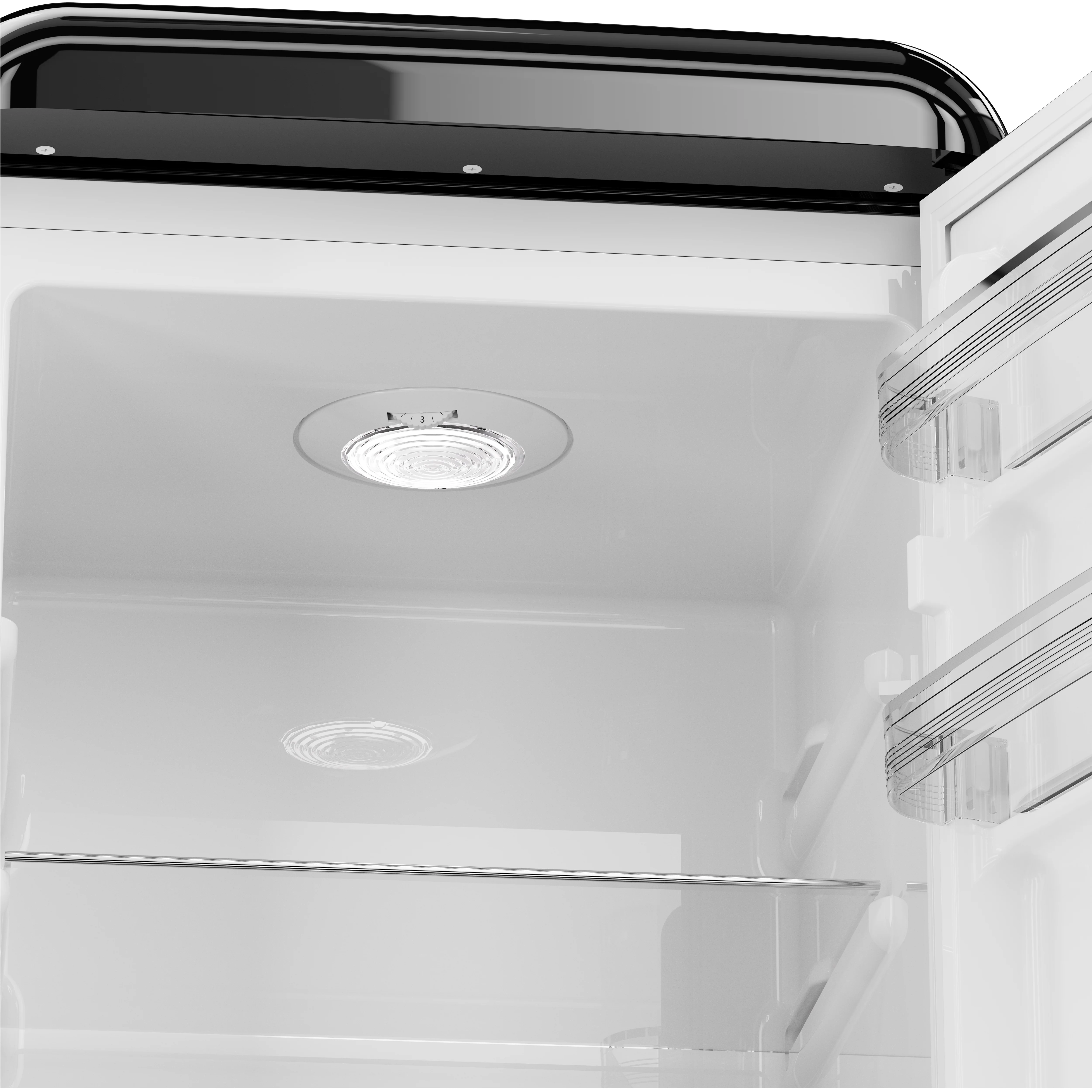 Frigidaire 9.0 Cu. Ft. Bottom Mount Retro Refrigerator, Black - Image 6