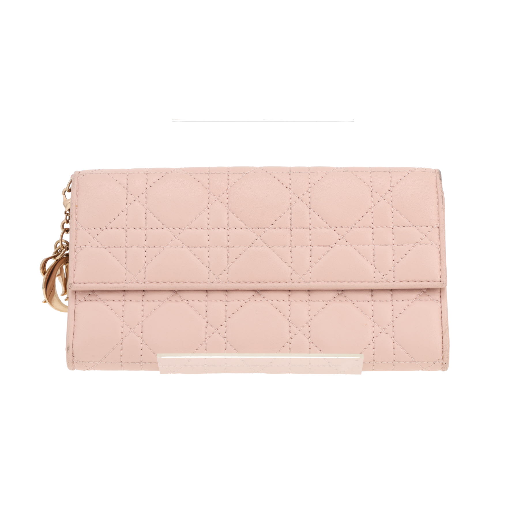 Dior Cannage wallet in pink leather1:1High-quality replica