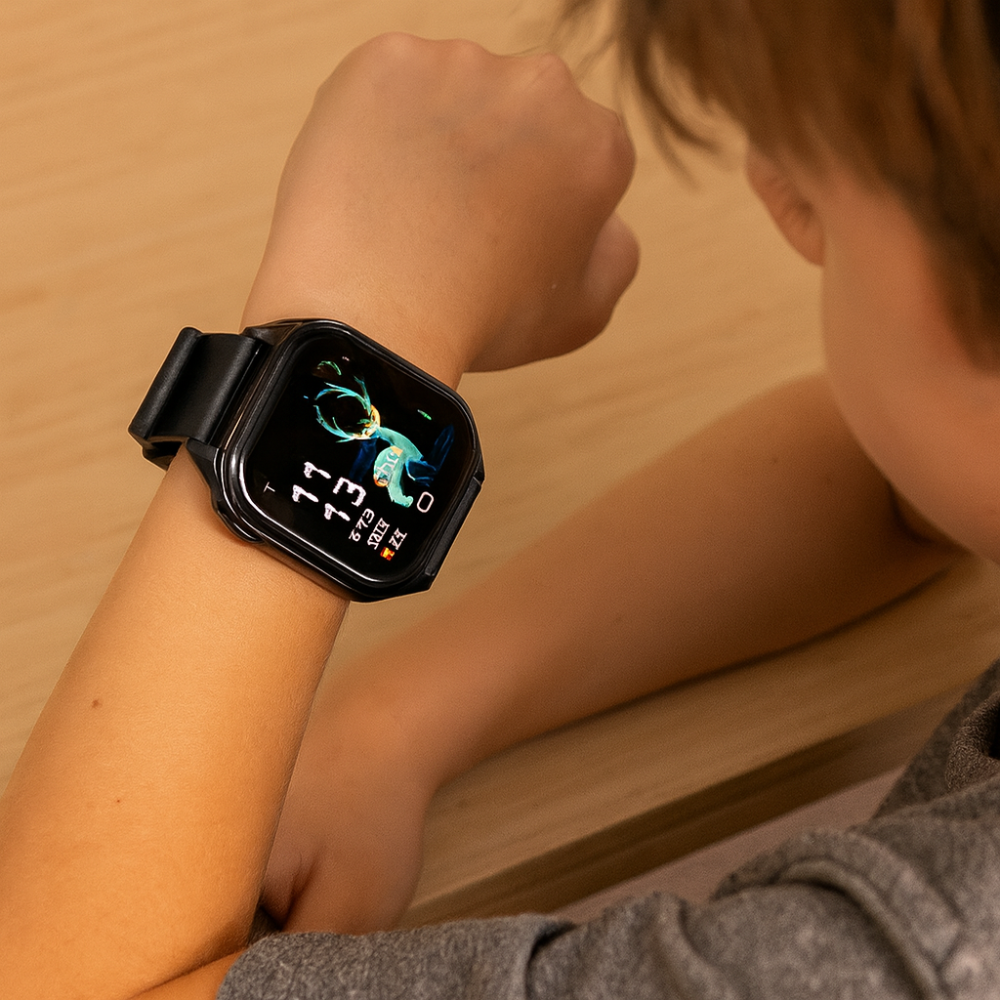 Interactieve Fitness Tracker Kinderhorloge met Touchscreen – Comfortabele Siliconen Band en Activity Tracking voor Kinderen