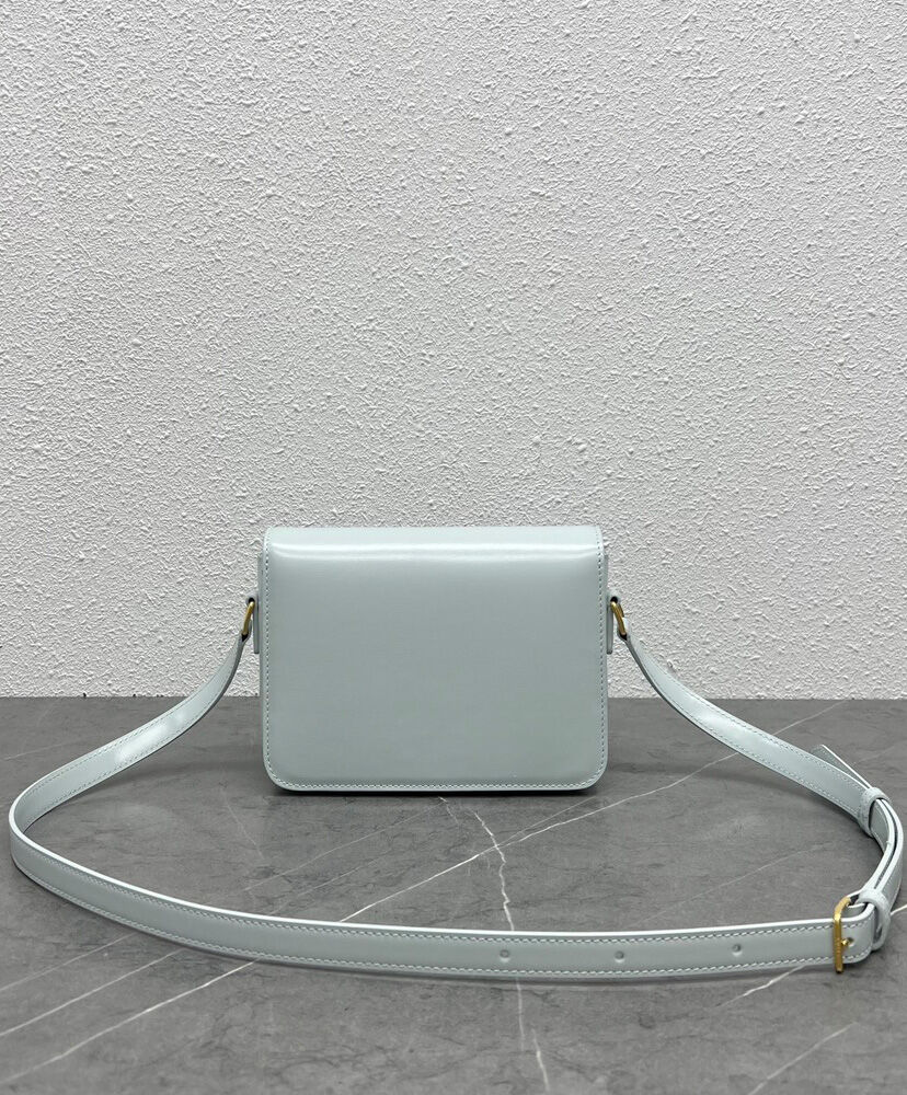 Celine Teen Triomphe Bag In Shiny Calfskin Blue1:1High-quality replica